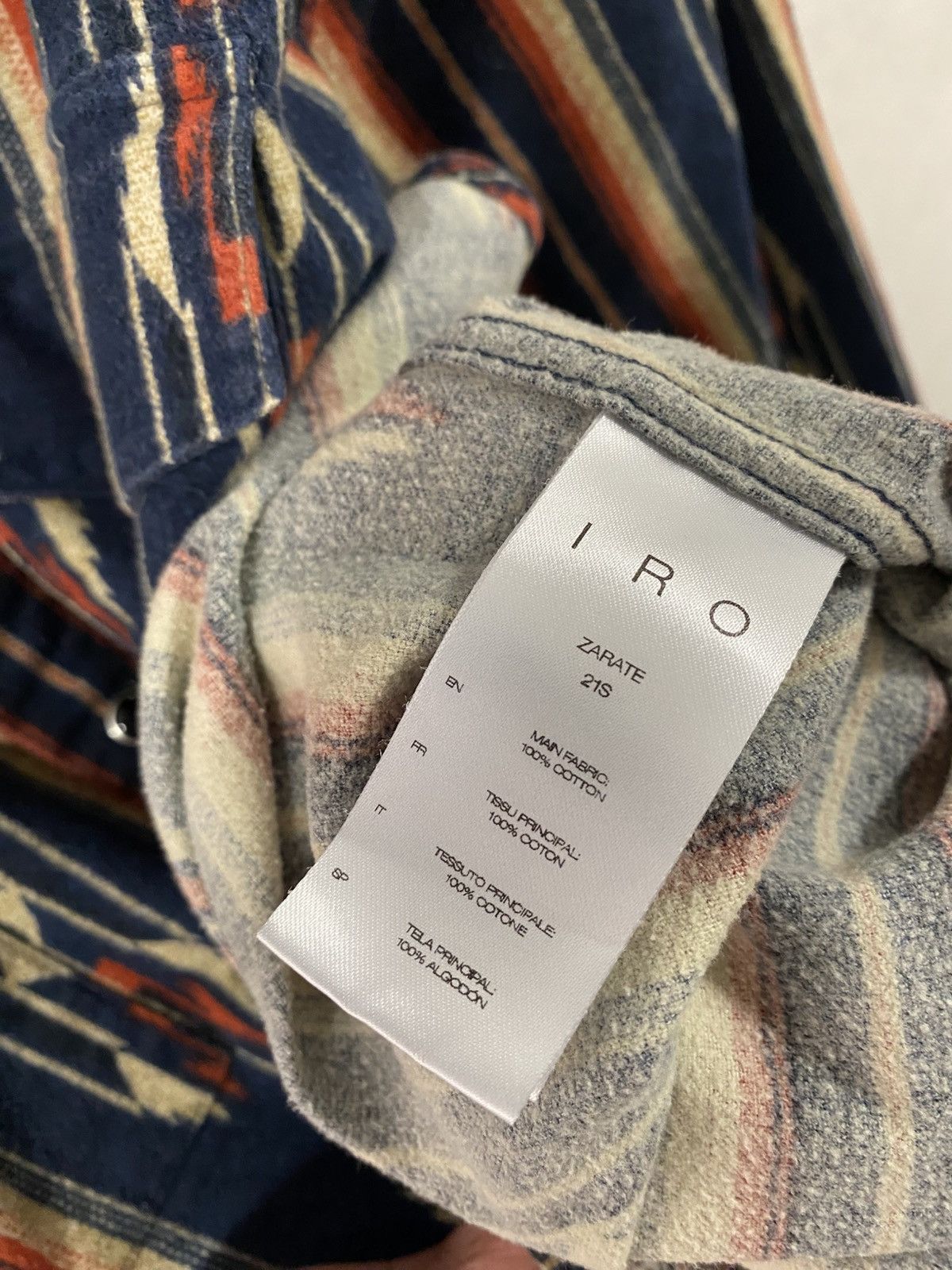 Iro Iro Aztec Print Button Shirt Navajo Print Cowboy RRL Style Size US XL / EU 56 / 4 - 4 Thumbnail