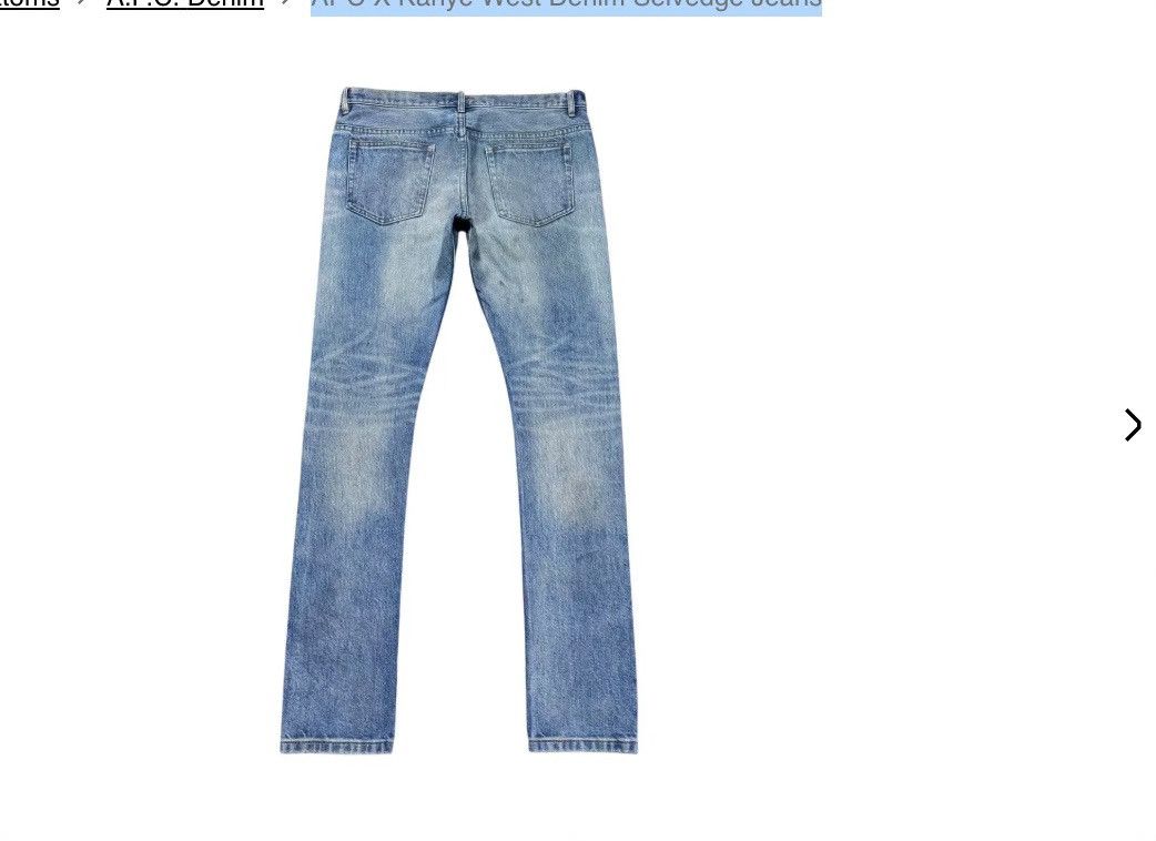 A.P.C. A.P.C. X Kanye west Selvedge Light wash (insane fade) 2013 ) Size US 29 - 8 Thumbnail