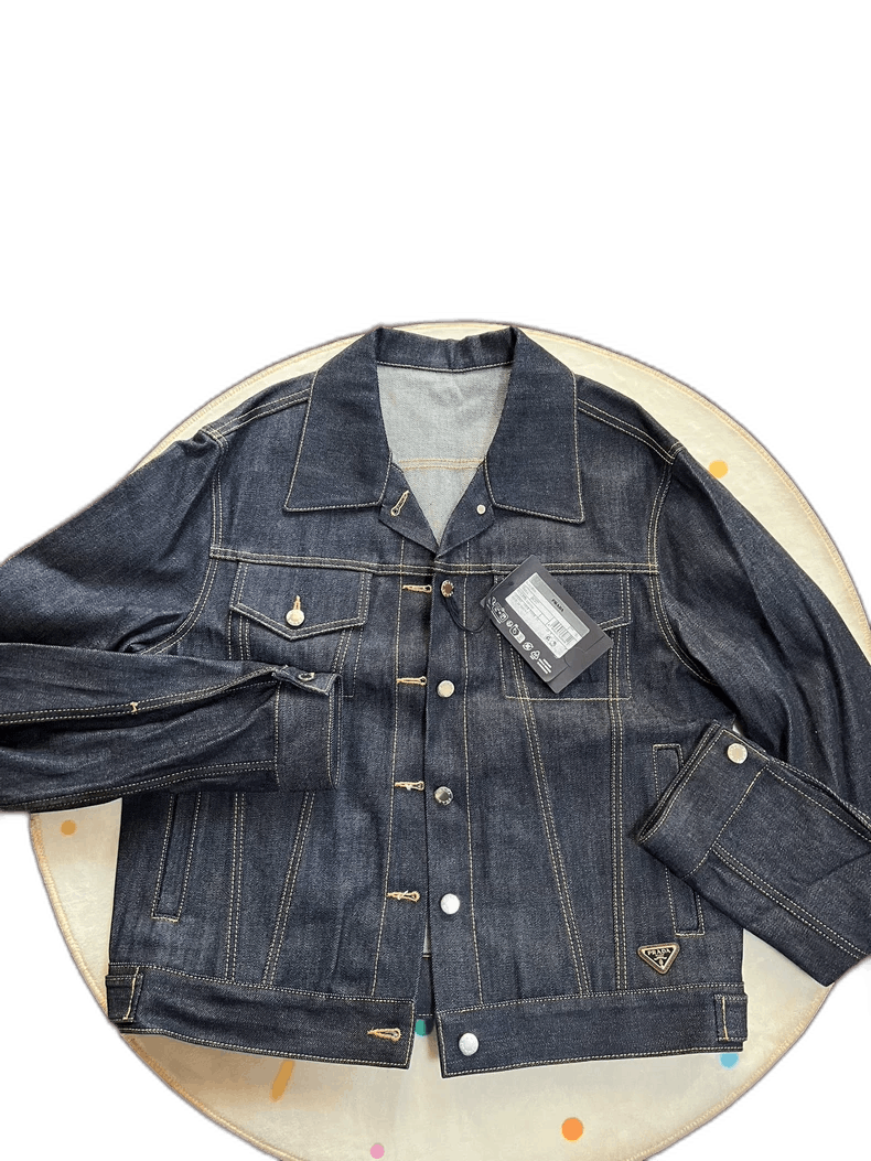 ブルゾン PRADA | Bull denim blouson jacket GFB299_12PA_F01CD_S_231 Prada Bull Denim Blouson Jacket | Black | FARFETCH