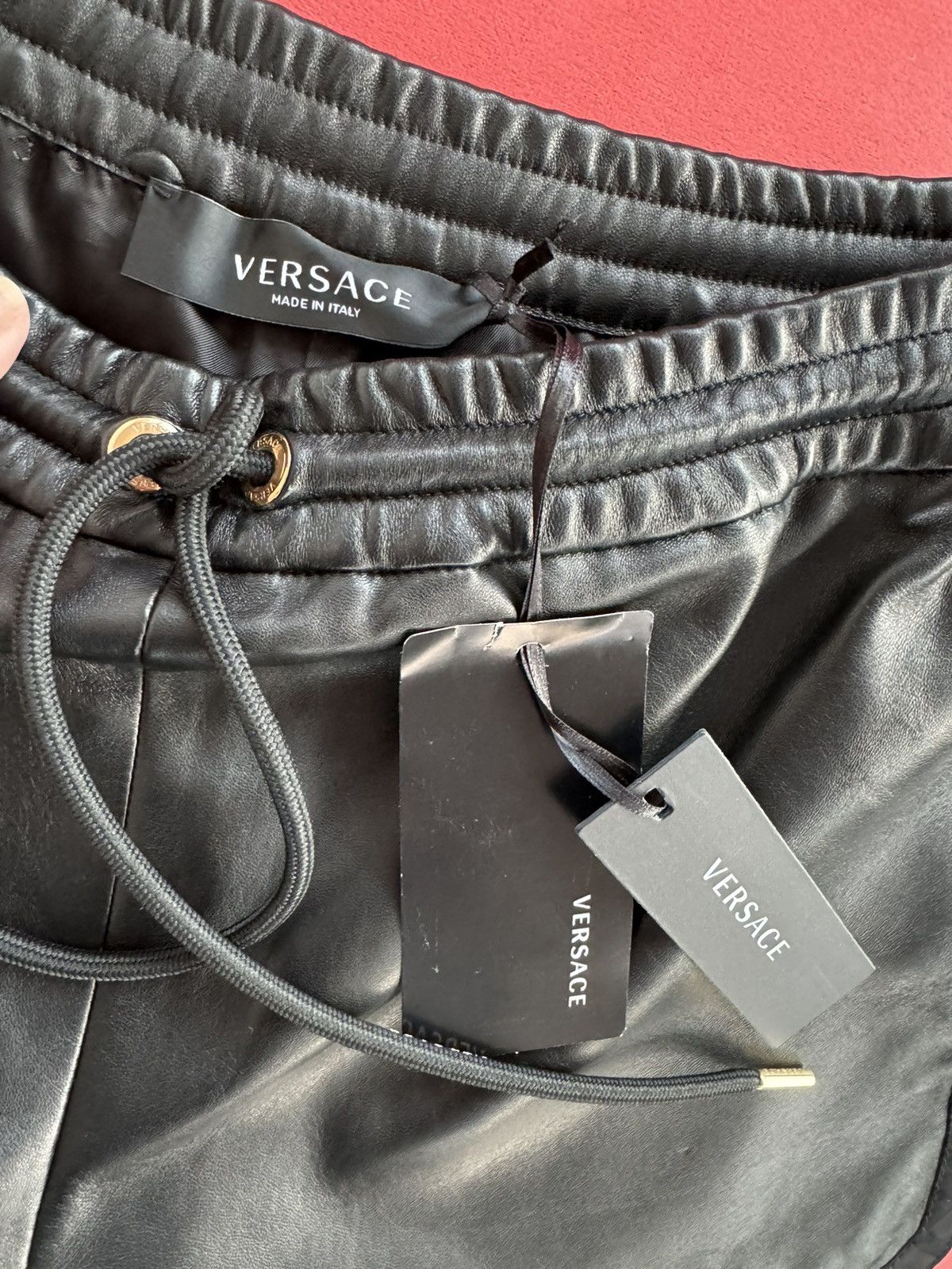 Versace Versace black lambskin shorts, size S Size 27" / US 4 / IT 40 - 6 Thumbnail