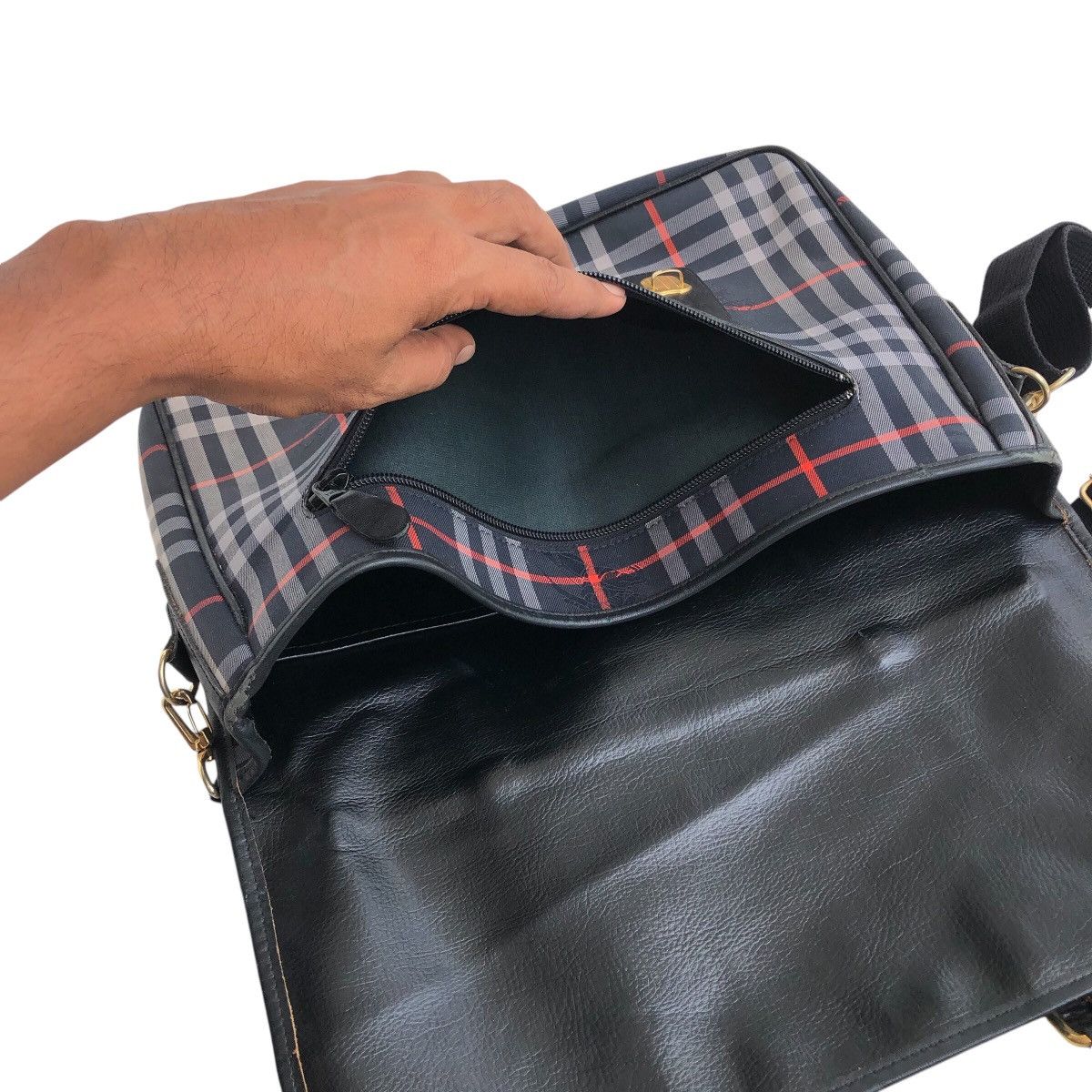 Burberry Burberrys Checked Novacheck Documents Bag Size ONE SIZE - 12 Thumbnail