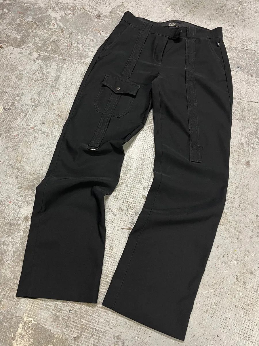 Gianfranco Ferre × Vintage 2000s Gianfranco Ferré Black Straps Pants Size US 30 / EU 46 - 4 Thumbnail
