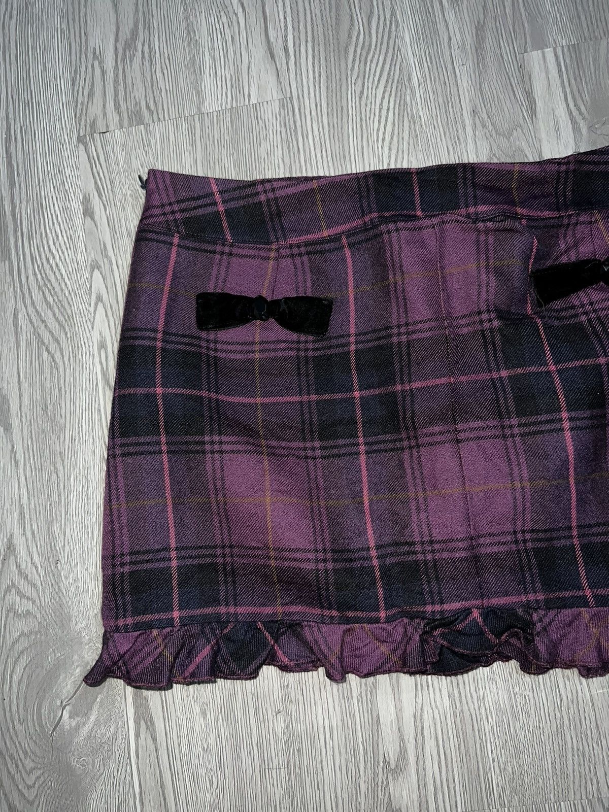 Japanese Brand Y2K Pinky Girl tartan purple skirt 🔮 Size 25" / US 0 / IT 36 - 8 Thumbnail