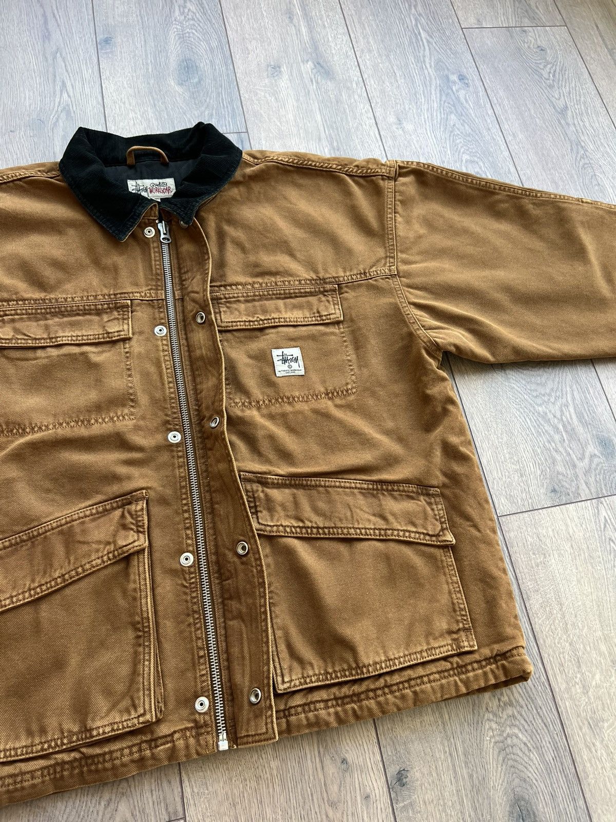Stussy Stussy Washed Canvas Shop Jacket Bronze XL Size US XL / EU 56 / 4 - 6 Thumbnail