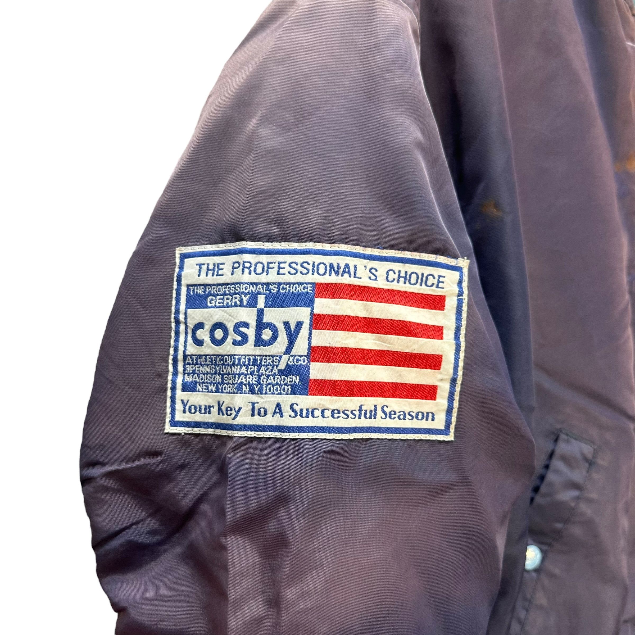 Vintage 80's COSBY MSG BIG LOGO SUN FADED BOMBER JACKET #8745-024 Size US L / EU 52-54 / 3 - 12 Thumbnail
