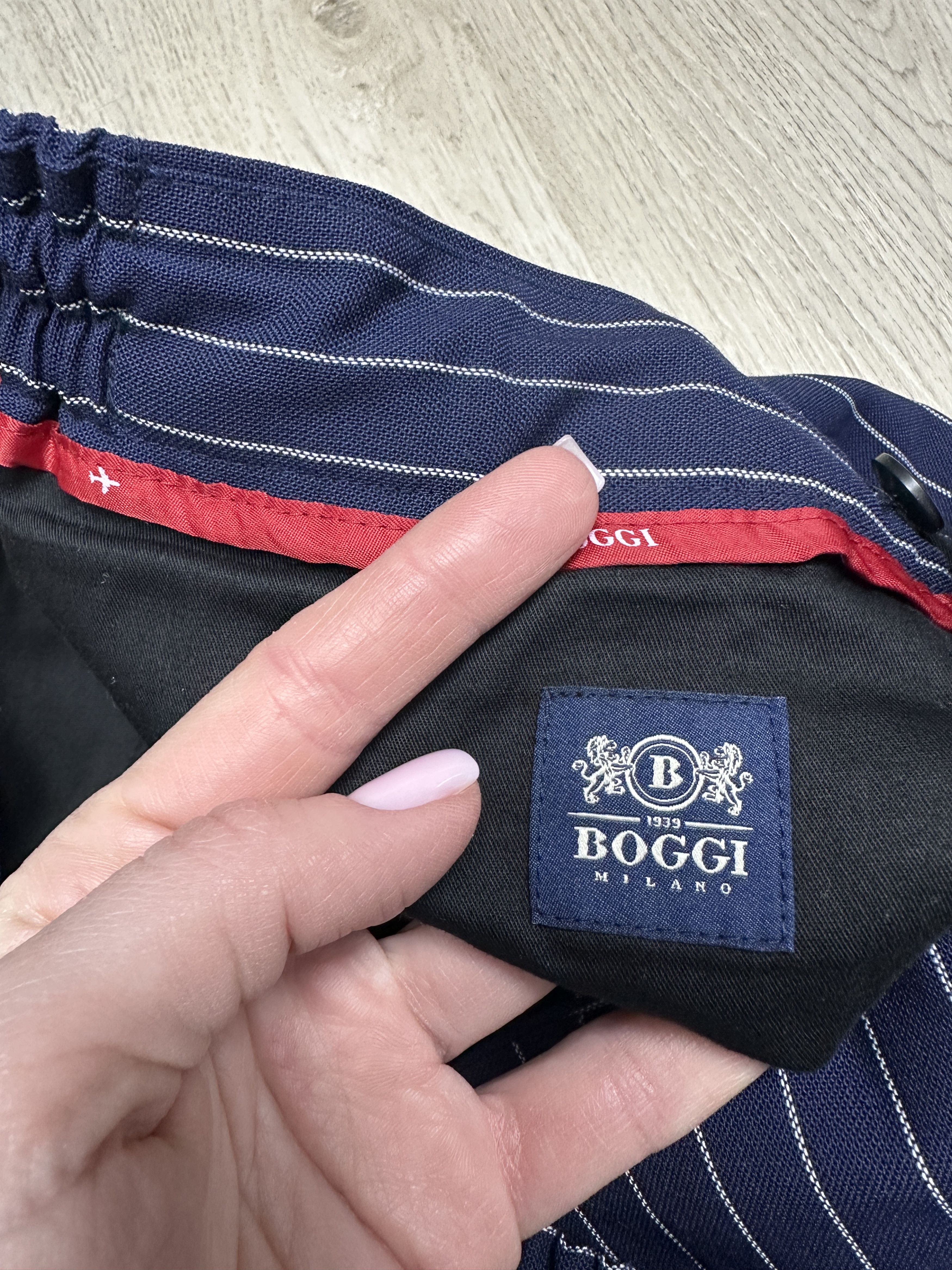 Boggi Boggi Milano Mens Travel Striped Pants Trousers Size US 34 / EU 50 - 6 Thumbnail