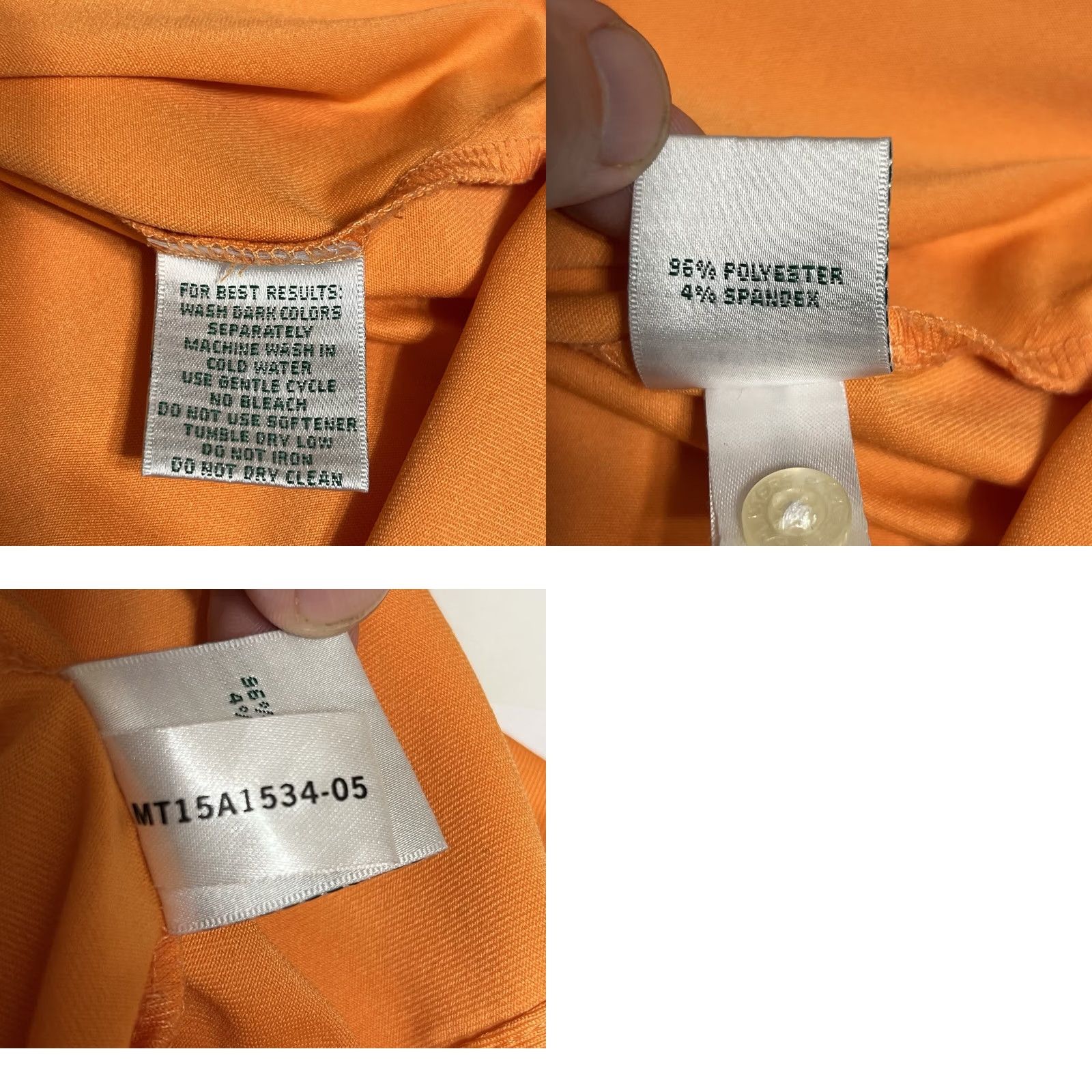 Vintage Masters Tech Polo Shirt Men Medium Orange Stretch Performance Golf Size US M / EU 48-50 / 2 - 8 Thumbnail