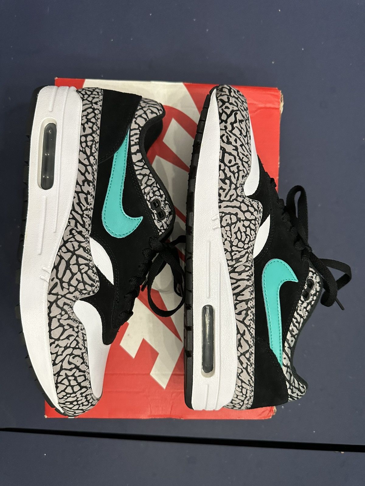 image of Atmos X Air Max 1 Shoes in White, Men's (Size 9)