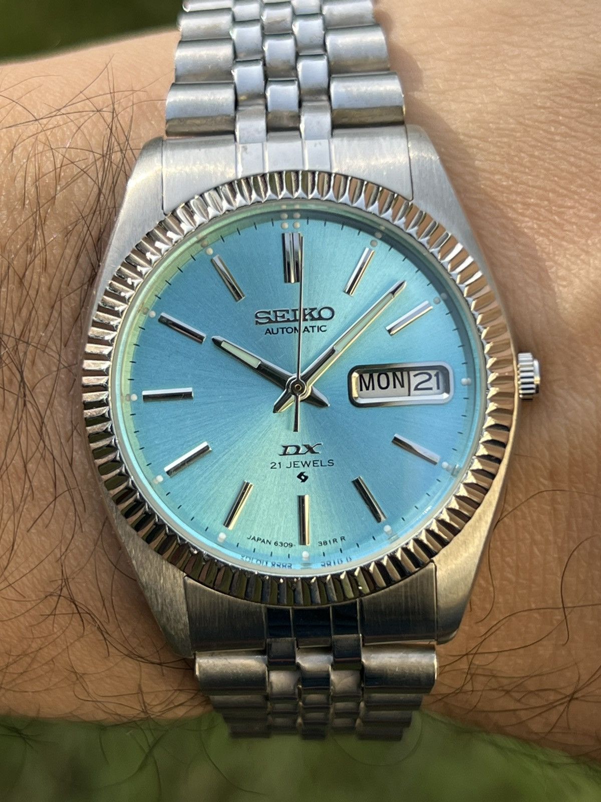 Seiko Seiko DX Automatic Fluted Bazel Day/Date Japan Size 36 - 1 Thumbnail