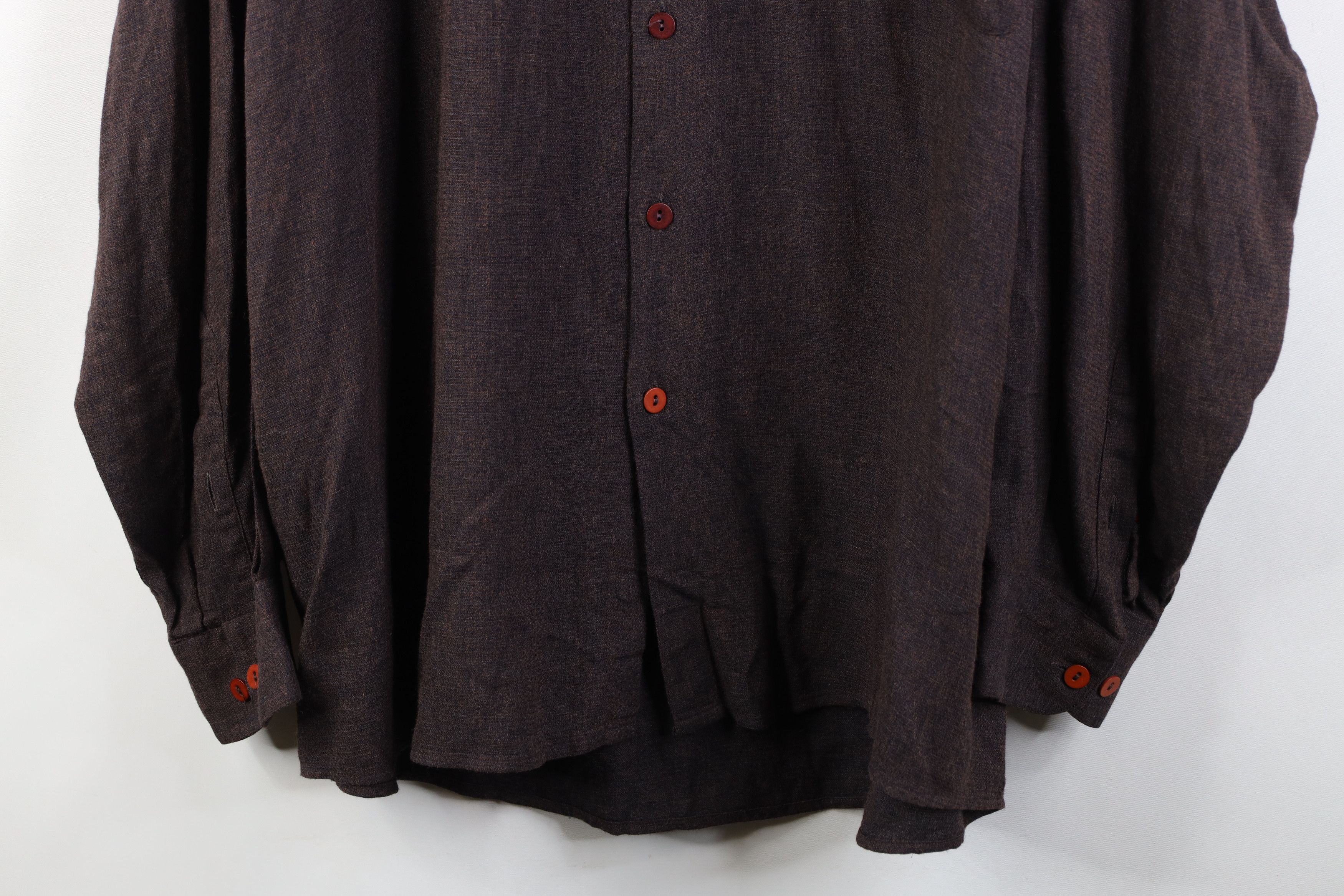 Vintage Vintage 90s Streetwear Rayon Gabardine Button Down Shirt Size US L / EU 52-54 / 3 - 3 Thumbnail