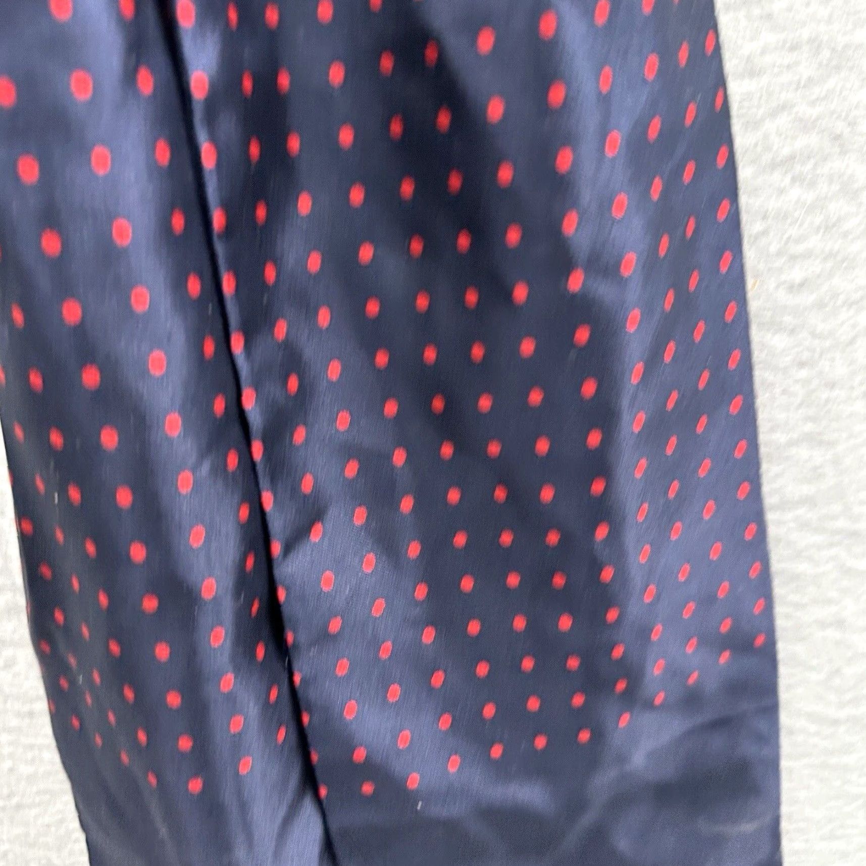 Vintage Vintage Swaine Adeney Men's Ascot Cravat Tie Blue Polka Dot Silk Woven 90s Designer Size ONE SIZE - 5 Thumbnail