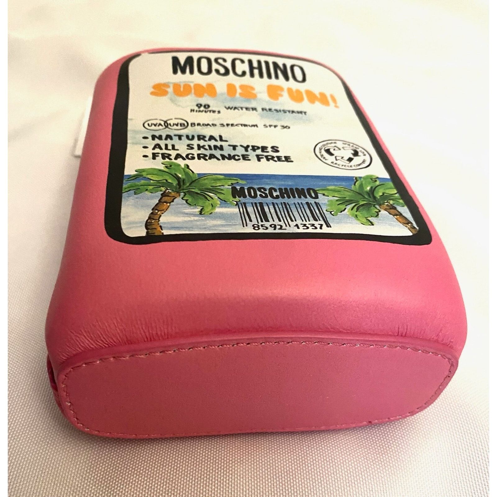 Moschino SS23 MOSCHINO Tropical Tan Clutch Pink Padded Sunscreen30SPF Size ONE SIZE - 11 Thumbnail