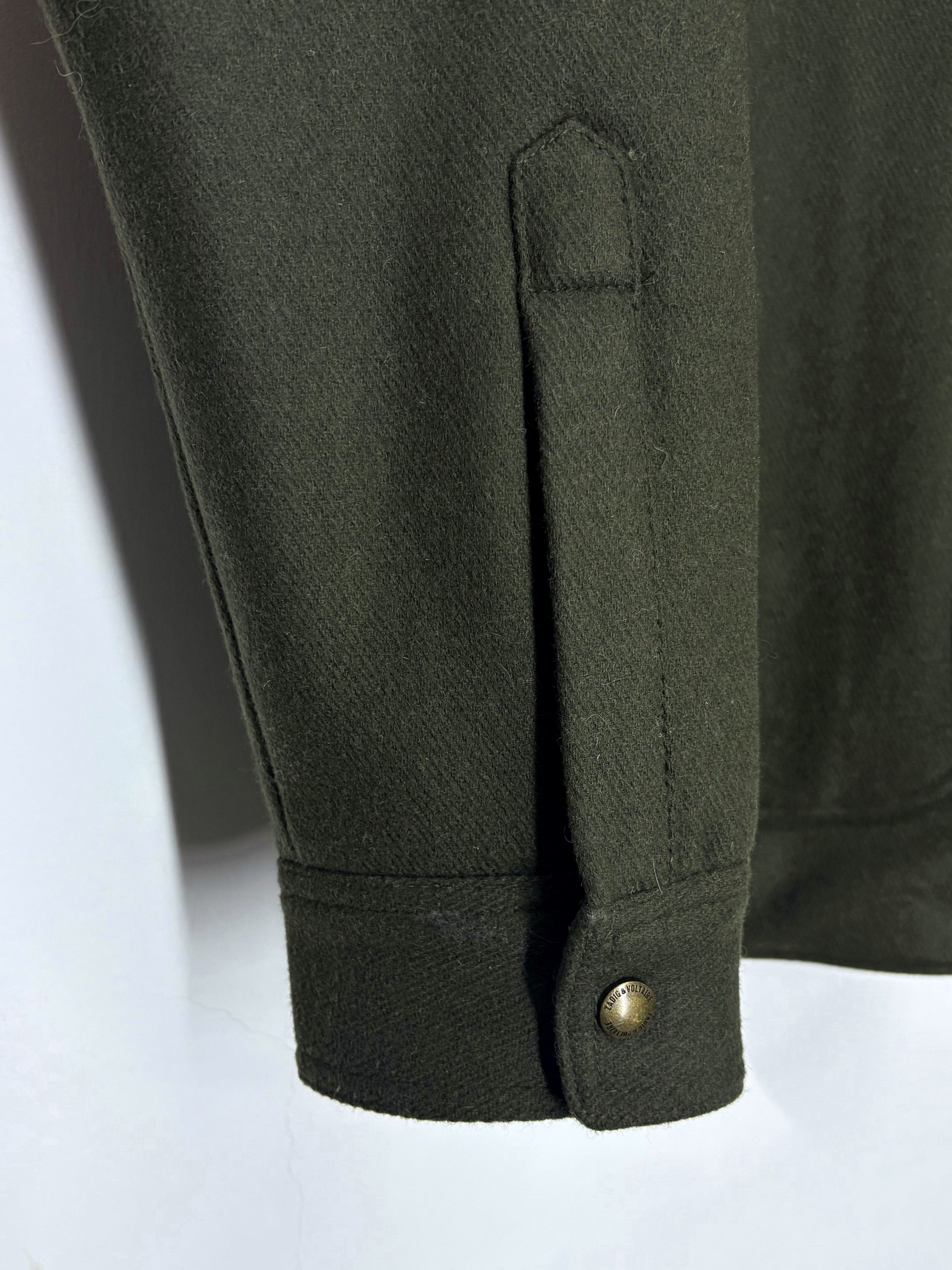 Zadig & Voltaire Zadig & Voltaire Paris Green Wool Button Up Worker Jacket Size US L / EU 52-54 / 3 - 4 Thumbnail