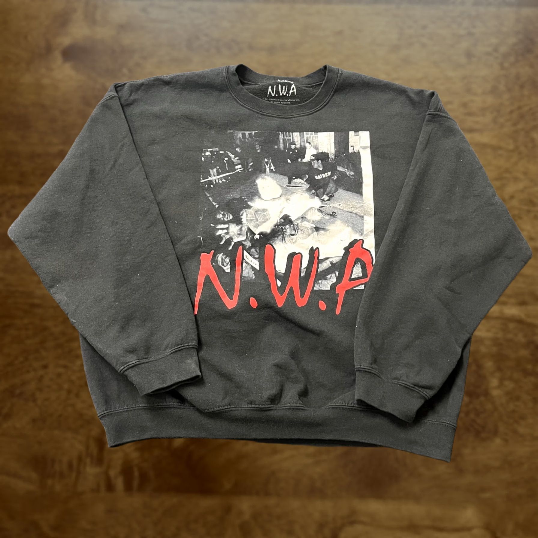 Vintage N.W.A Sweatshirt Mens 2XL Black Fleece Crewneck Pullover Hip Hop Graphic Rap Shirt Size US XXL / EU 58 / 5 - 1 Thumbnail