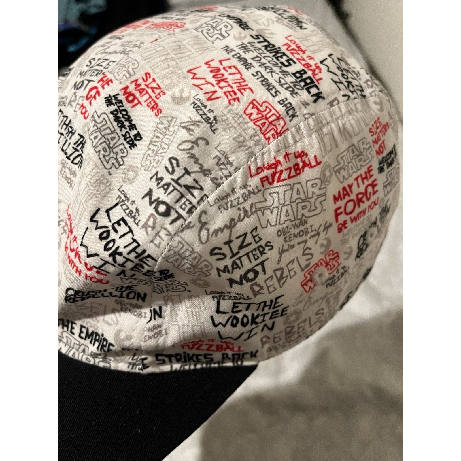 Disney Disney Parks Star Wars 5 Panel Hat Quote Print Snapback BNWT Size ONE SIZE - 8 Thumbnail