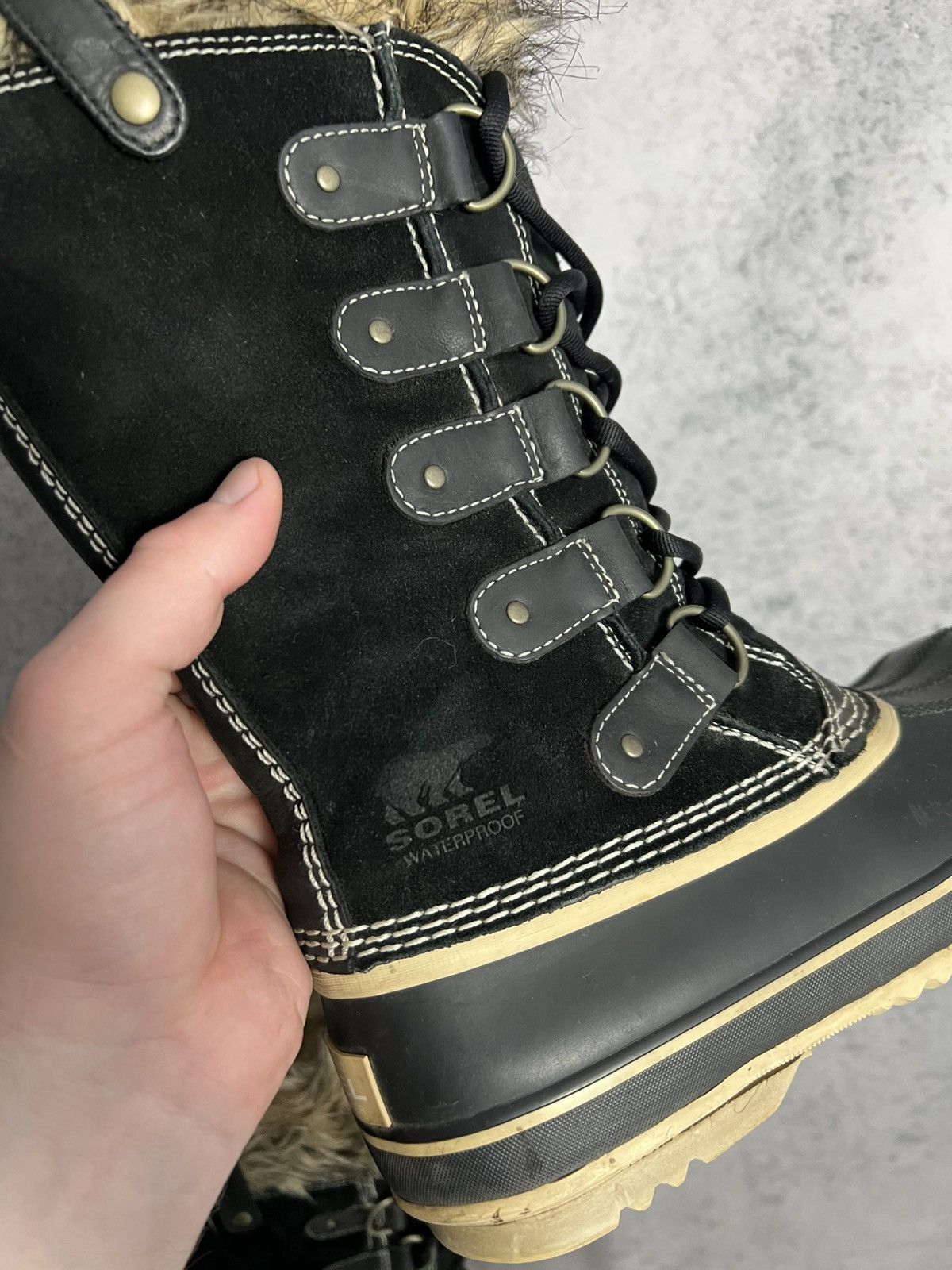 SOREL Sorel Duck Boots Faux Fur Lined Lace Up Winter Shoes Size US 6 / IT 36 - 5 Thumbnail