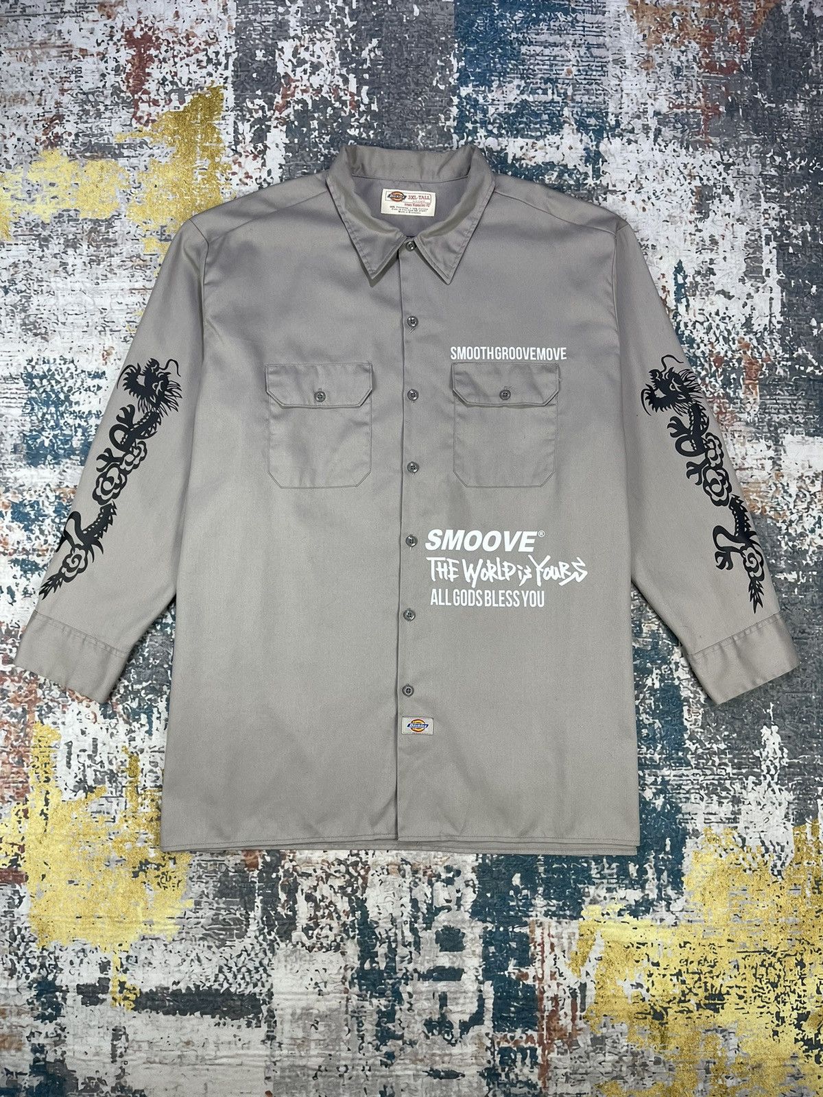 Dickies Vintage Dickies Dragon Button Up Workshirts Size US XL / EU 56 / 4 - 1 Thumbnail