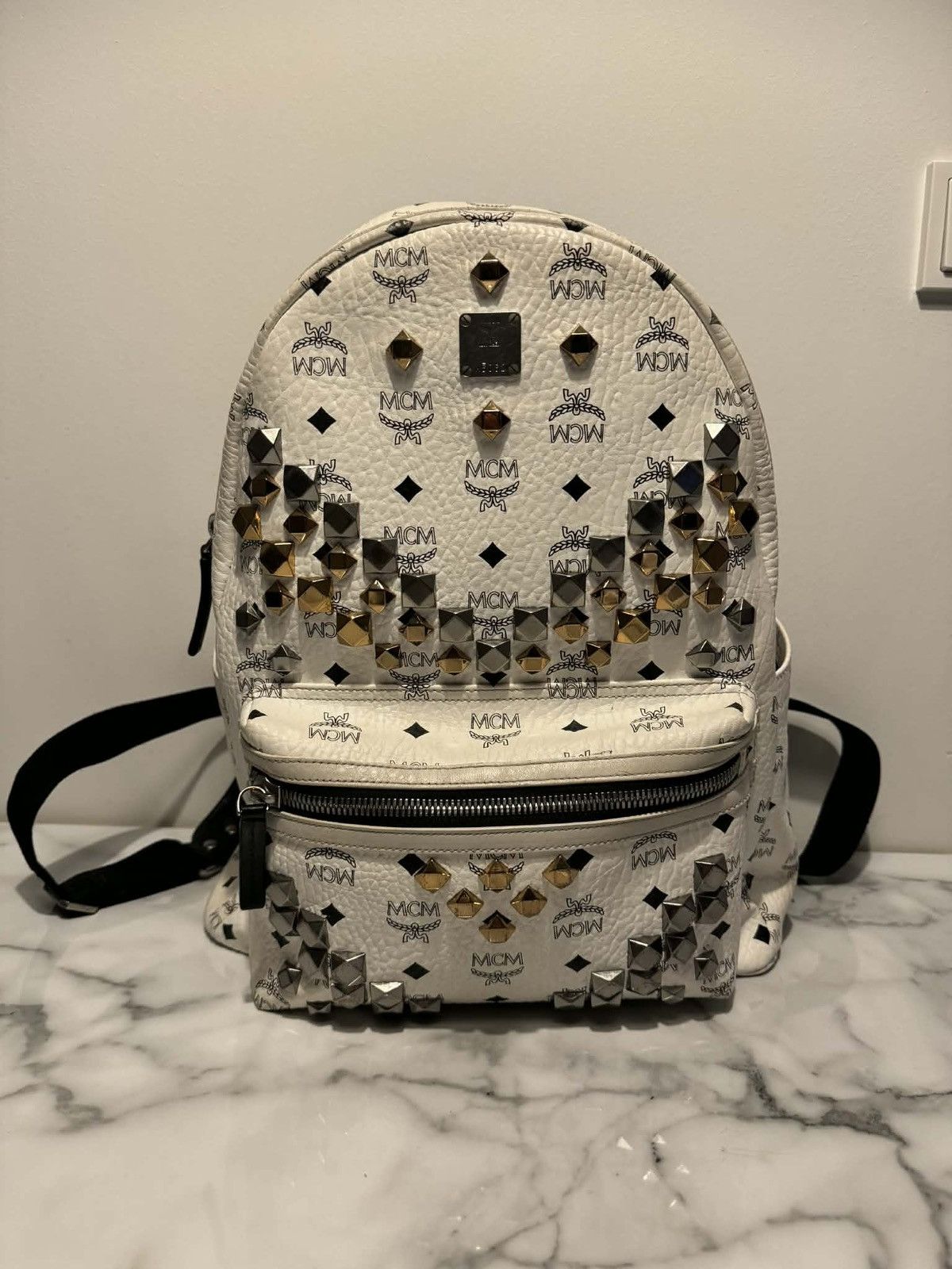 Bape × MCM MCM x BAPE Shark Stark Backpack | Grailed