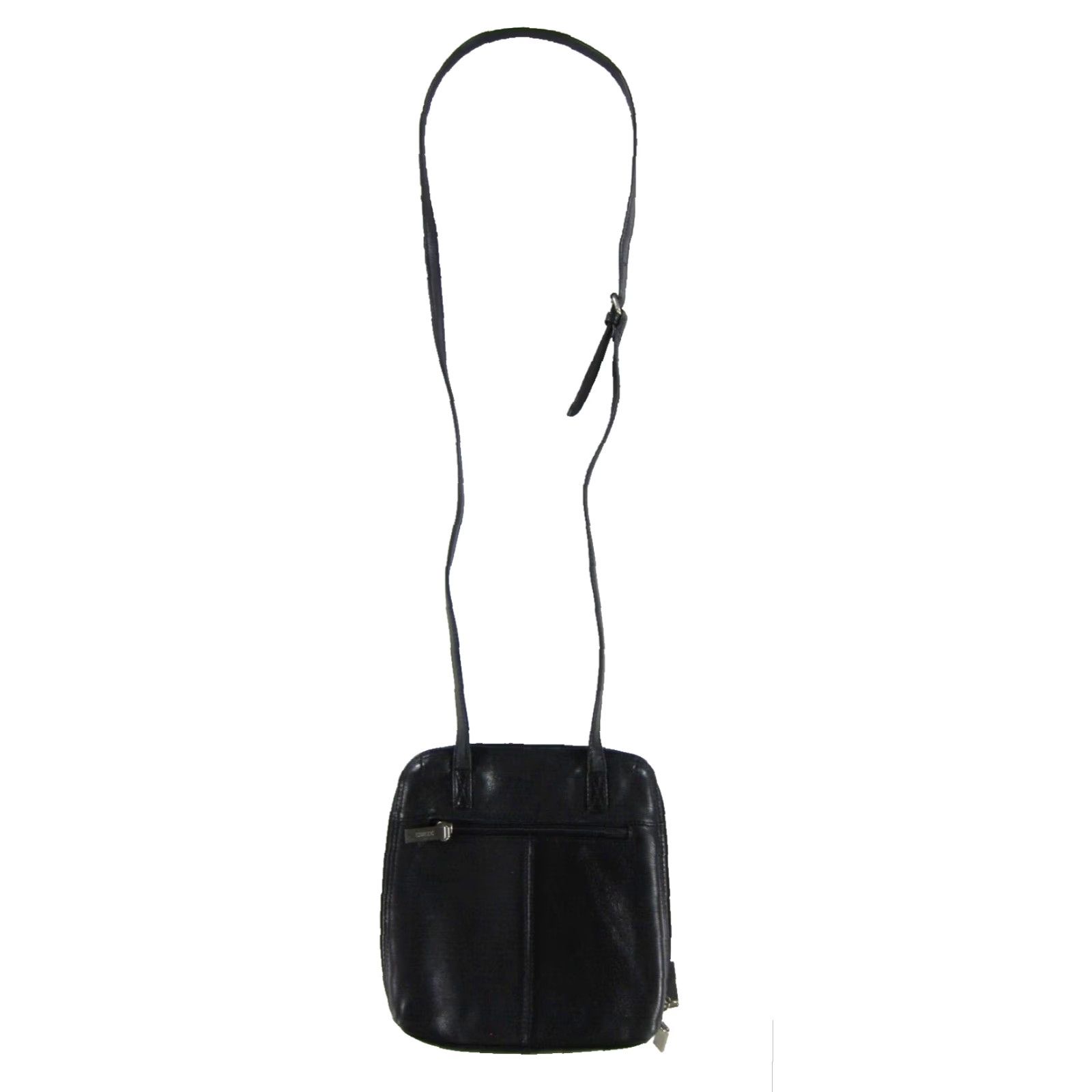 Vintage Hobo Crossbody Satchel Purse 100% Leather Black Full Zip Travel Small Bag - Unisex Adults Mens Womens Size ONE SIZE - 4 Thumbnail
