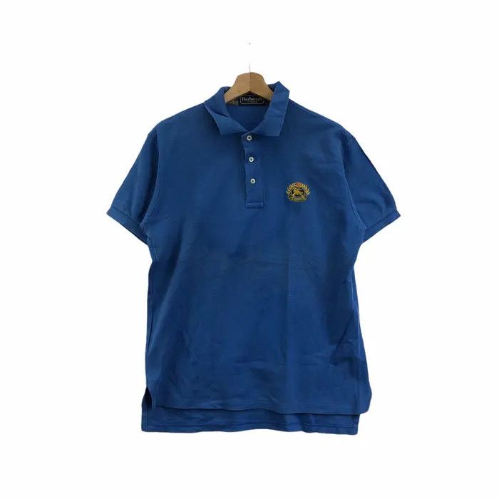 Burberry Vtg 90’ BURBERRY LONDON CREST Logo Polo Tee Shirt Size US M / EU 48-50 / 2 - 1 Thumbnail