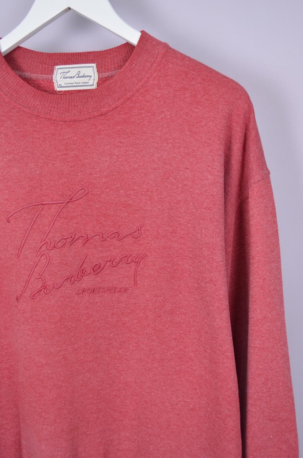 Burberry Thomas Burberry Embroided Logo Crewneck Sweatshirt Sz XL 90s Size US XL / EU 56 / 4 - 4 Thumbnail