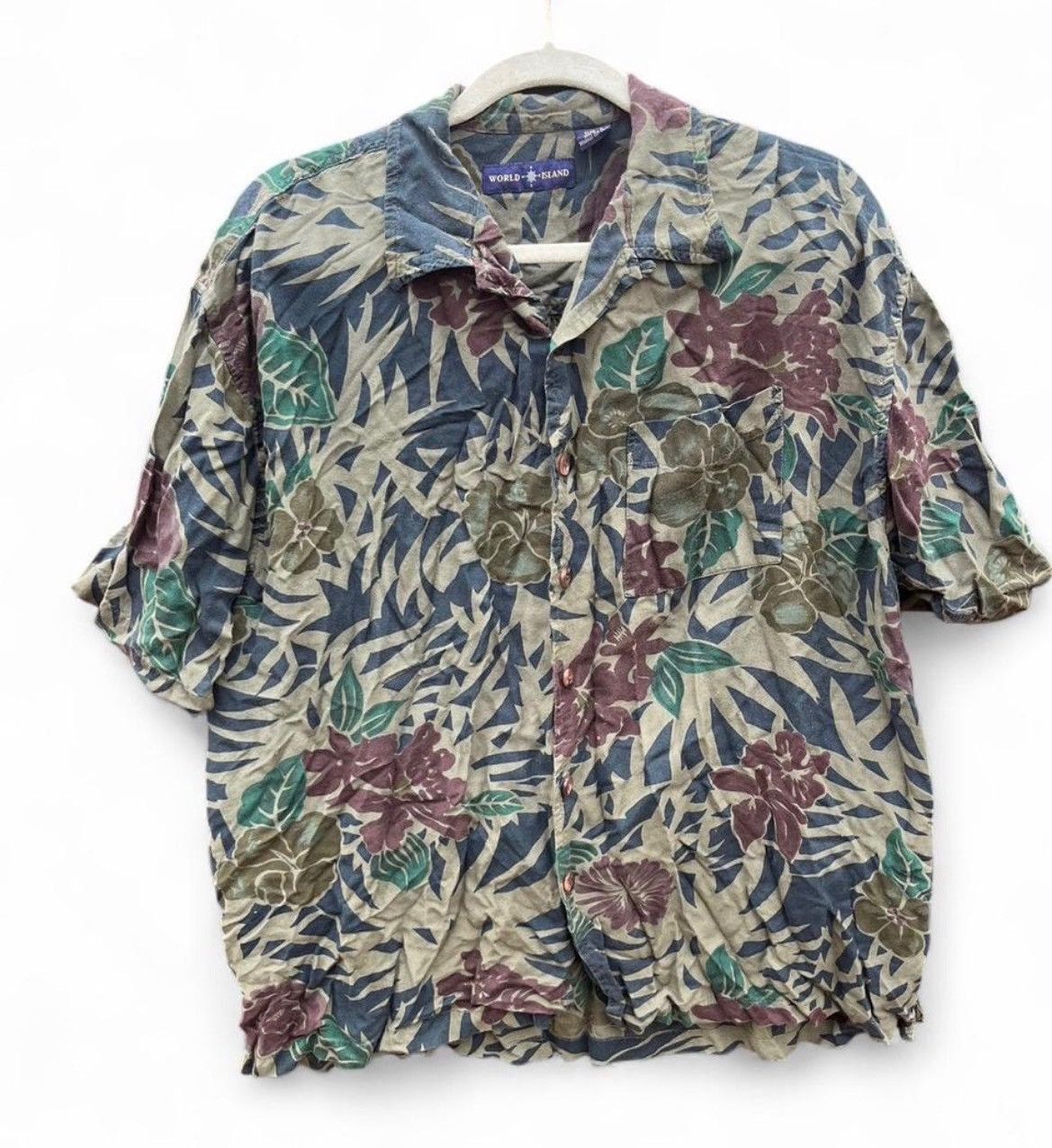 Other Vintage World Island Floral Hawaiian Shirt Tropical Print Size US L / EU 52-54 / 3 - 1 Thumbnail