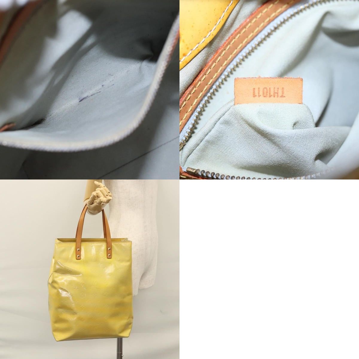 Louis Vuitton LOUIS VUITTON Monogram Vernis Reade MM Hand Bag Gris M91142 Size ONE SIZE - 13 Thumbnail