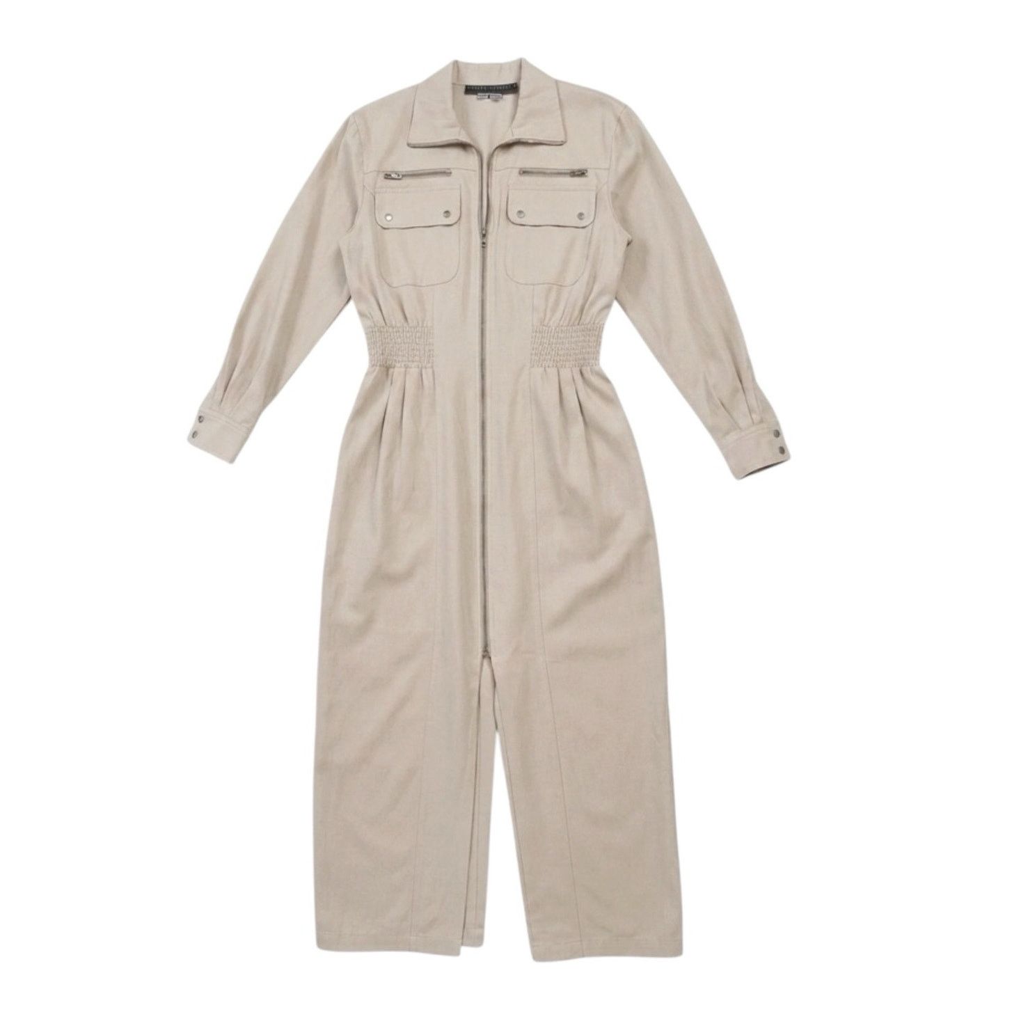 Vintage Karen Alexander vintage khaki full zip trench dress size 12 Size XL / US 12-14 / IT 48-50 - 4 Thumbnail
