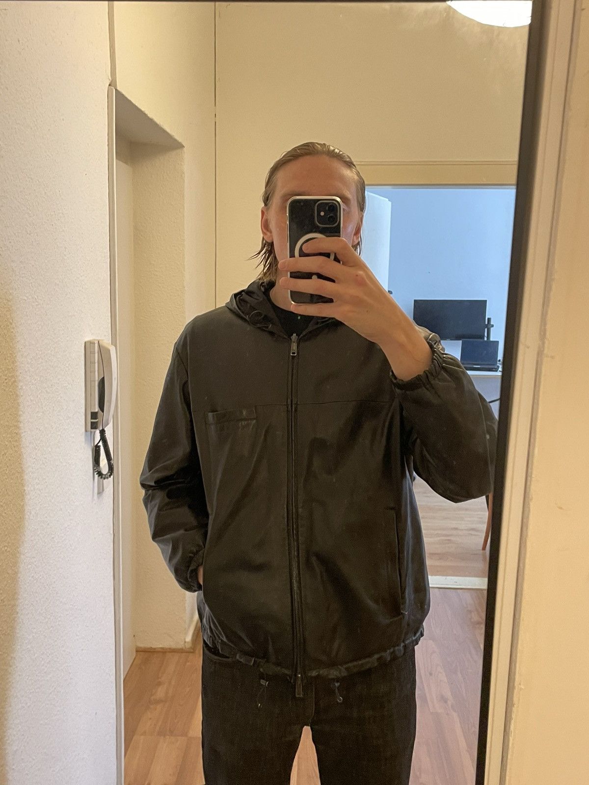 Prada Prada reversible leather/ nylon jacket Size US L / EU 52-54 / 3 - 20 Thumbnail