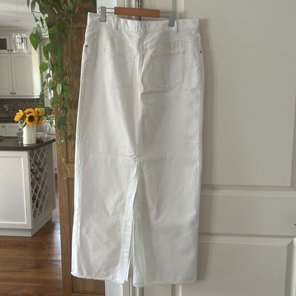 Dries Van Noten NEW DRIES VAN NOTEN white denim vented maxi jean skirt 44 Size 30" / US 8 / IT 44 - 8 Thumbnail