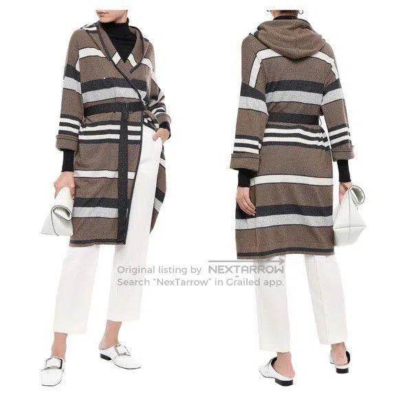 Brunello Cucinelli Brunello Cucinelli Paillette Embellished Cashmere Striped Size S / US 4 / IT 40 - 1 Thumbnail