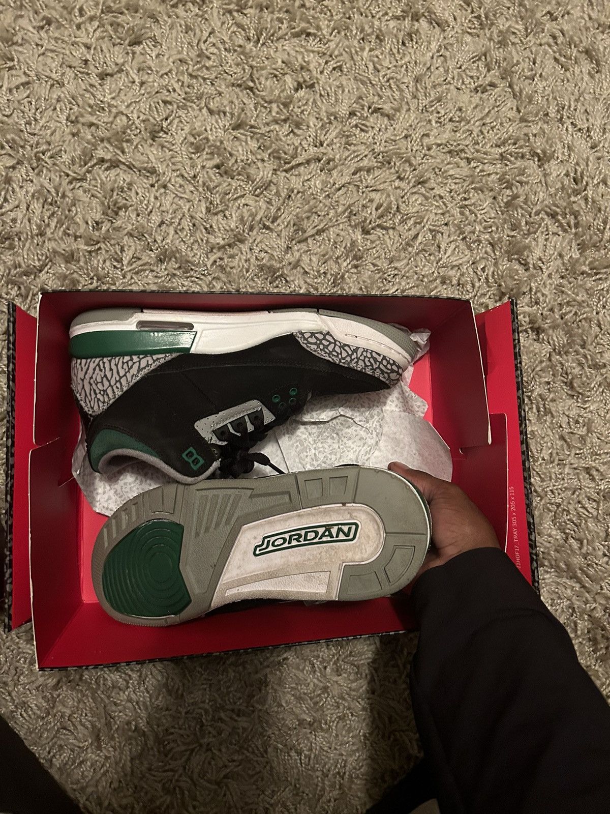 Jordan Brand Jordan 3 Pine Green (size 6.5) Size US 6.5 / EU 39-40 - 4 Thumbnail