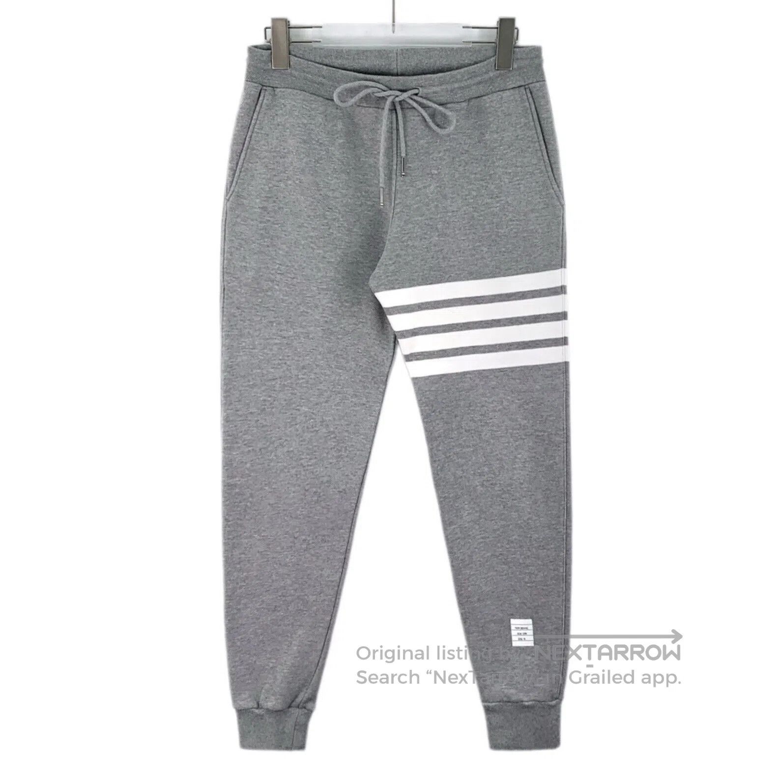 Thom Browne Thom Browne size M Gray Classic Four Stripe Cotton Drawstr Size US 38 / EU 54 - 1 Thumbnail
