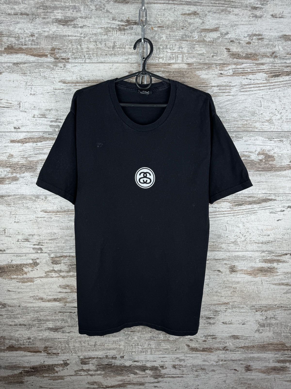 Stussy × Vintage Mens Vintage distressed Stussy T-shirt centre logo y2k rare Size US M / EU 48-50 / 2 - 2 Thumbnail