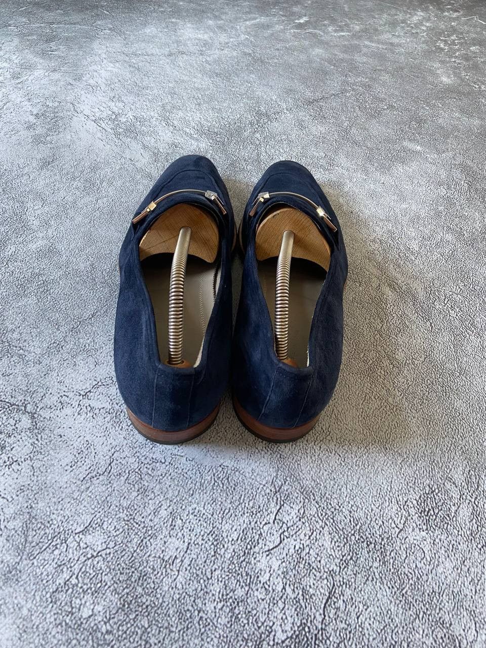 Kiton KITON Napoli Mens Blue Suede Shoes Loafers Men's Size US 9.5 / EU 42-43 - 8 Thumbnail