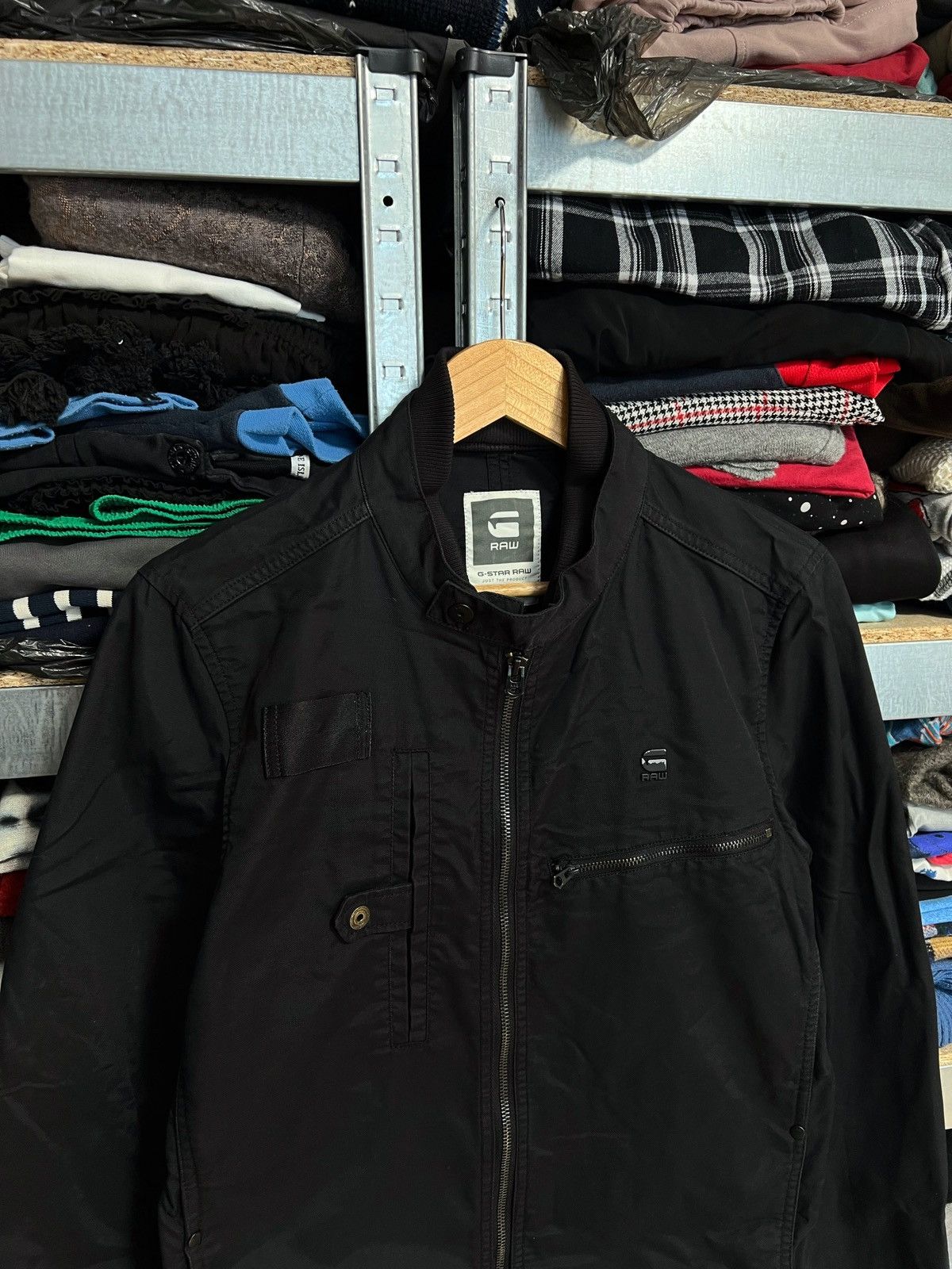 G-Star G-Star Raw Jacket Hamzer Biker Overshirt Cargo Zip Pockets Size US M / EU 48-50 / 2 - 3 Thumbnail