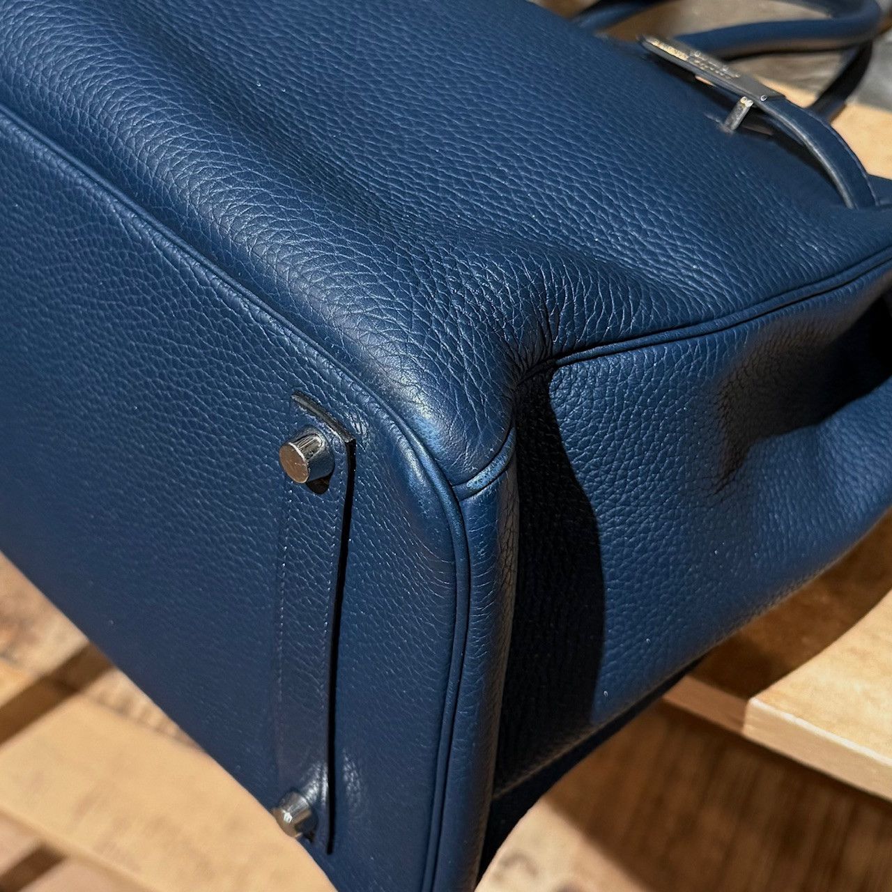 Hermes Hermès 2010 Bleu De Malte Clemence Leather Birkin 35 Bag Size ONE SIZE - 8 Thumbnail