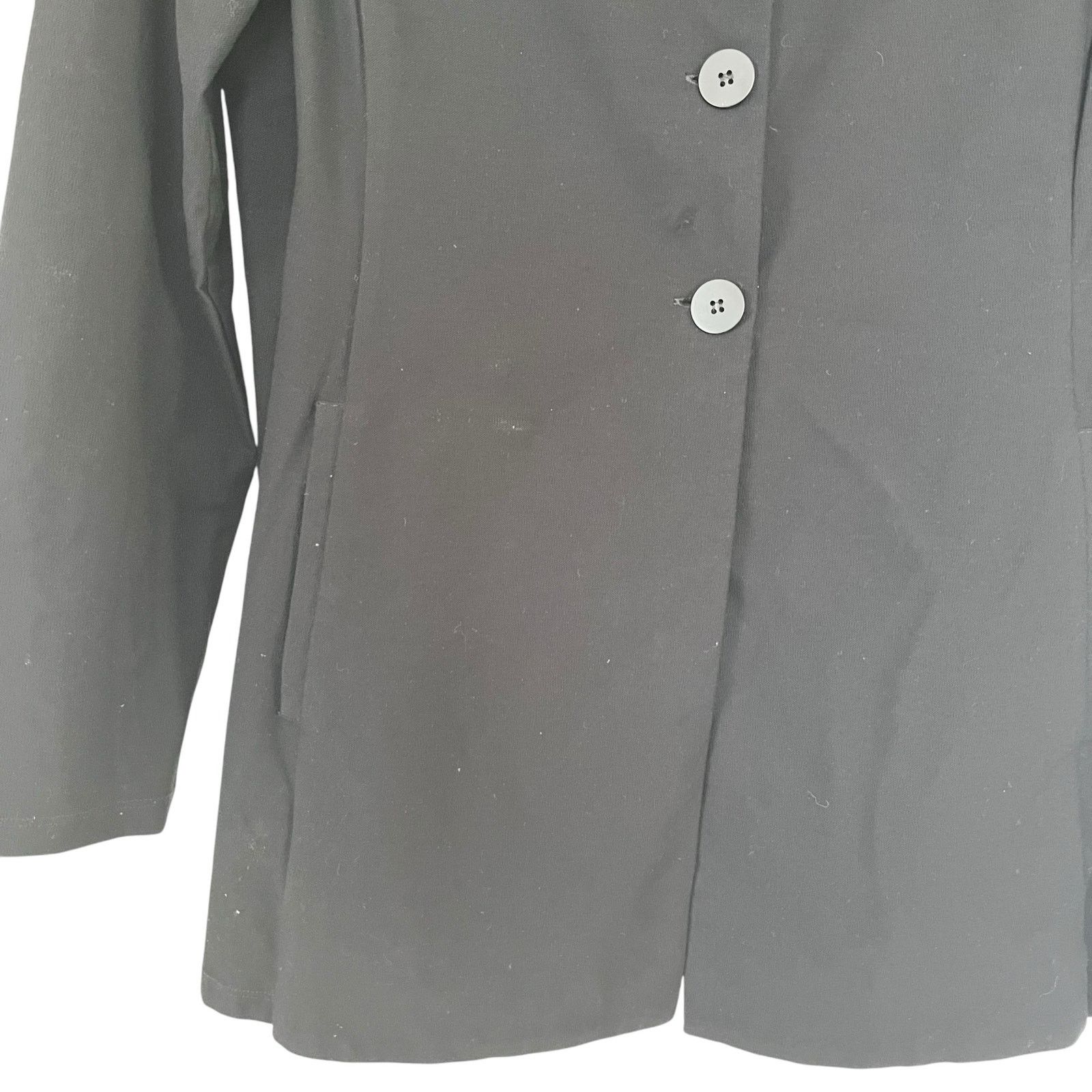 Eileen Fisher Eileen Fisher Black Single Breasted Viscose Blazer Jacket Size M / US 6-8 / IT 42-44 - 2 Thumbnail