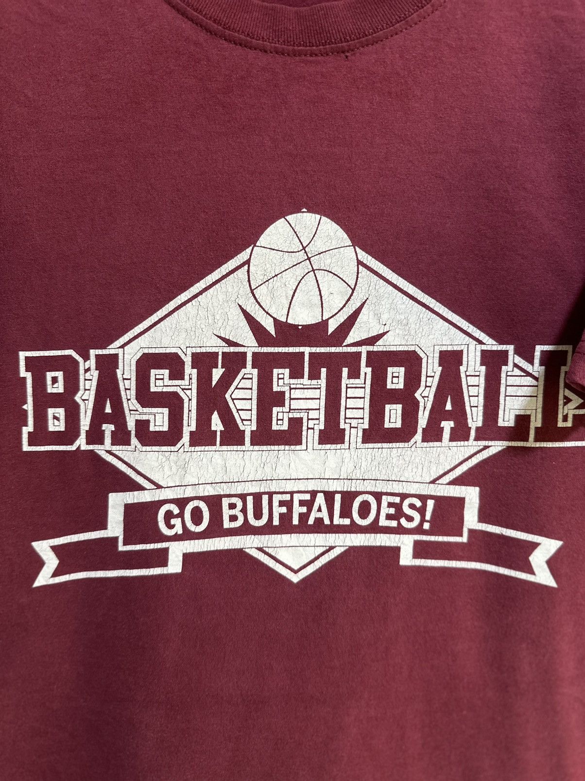 NBA × Sears × Vintage Vintage BasketBall Go Buffaloes Faded Tee Size US XL / EU 56 / 4 - 2 Thumbnail