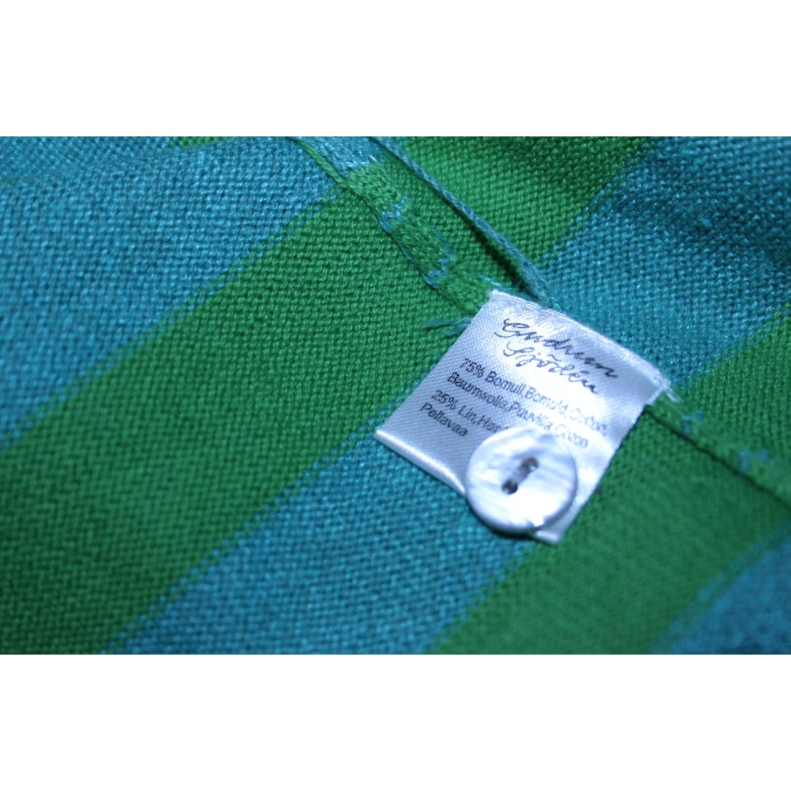 Vintage Gudrun Sjoden Cardigan Jumper Womens Linen Cotton L Multicoloured Round Neck Size L / US 10 / IT 46 - 4 Thumbnail
