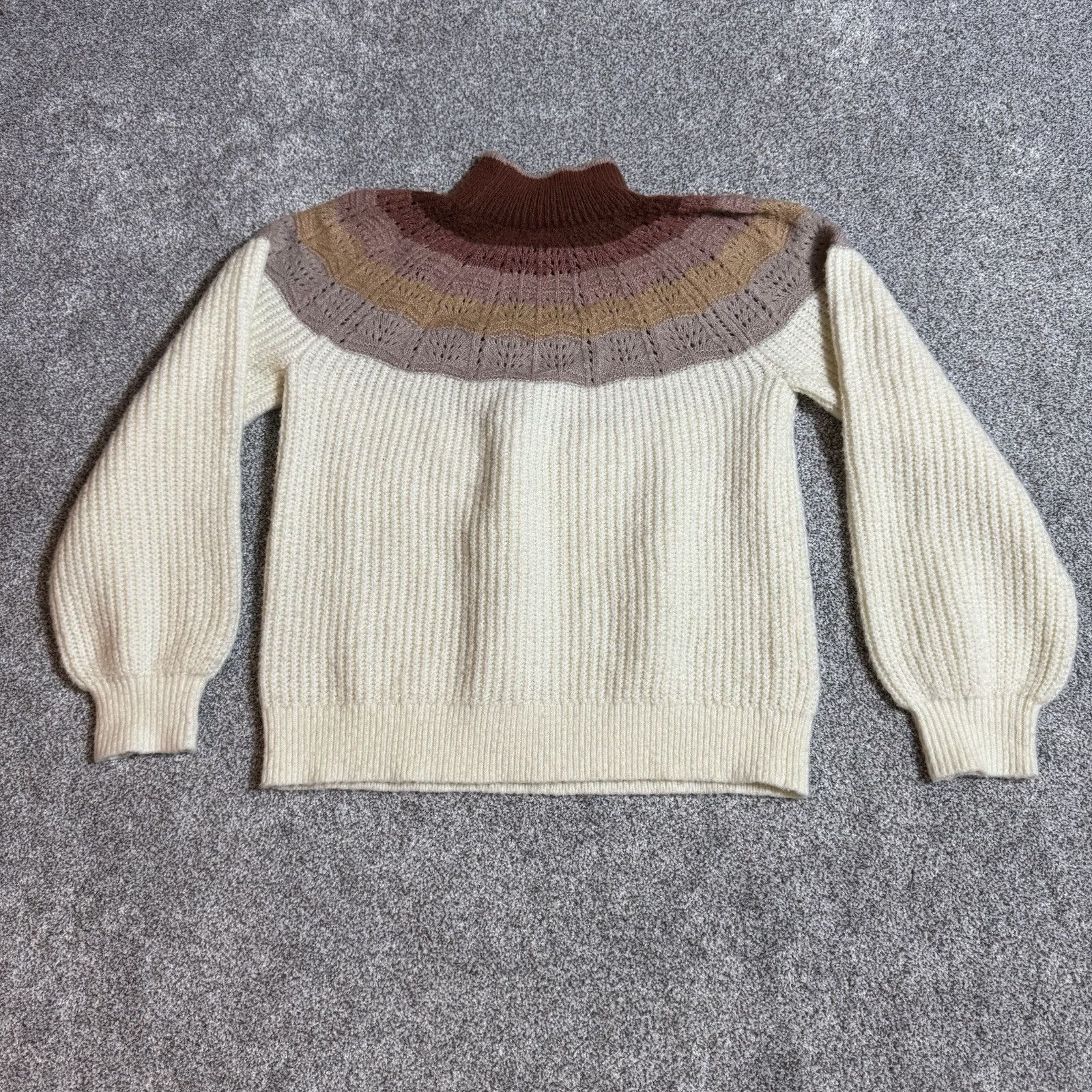 Other Cottagecore Sweater Women Large Grandpacore Fair Isle Retro Size L / US 10 / IT 46 - 7 Thumbnail