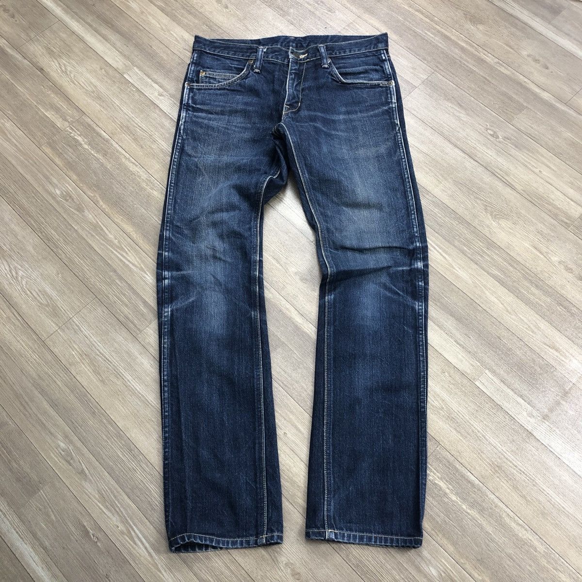 Blue Blue Japan × Japanese Brand × Vintage Vintage Blue Blue Japan Faded Jeans Size US 30 / EU 46 - 1 Thumbnail