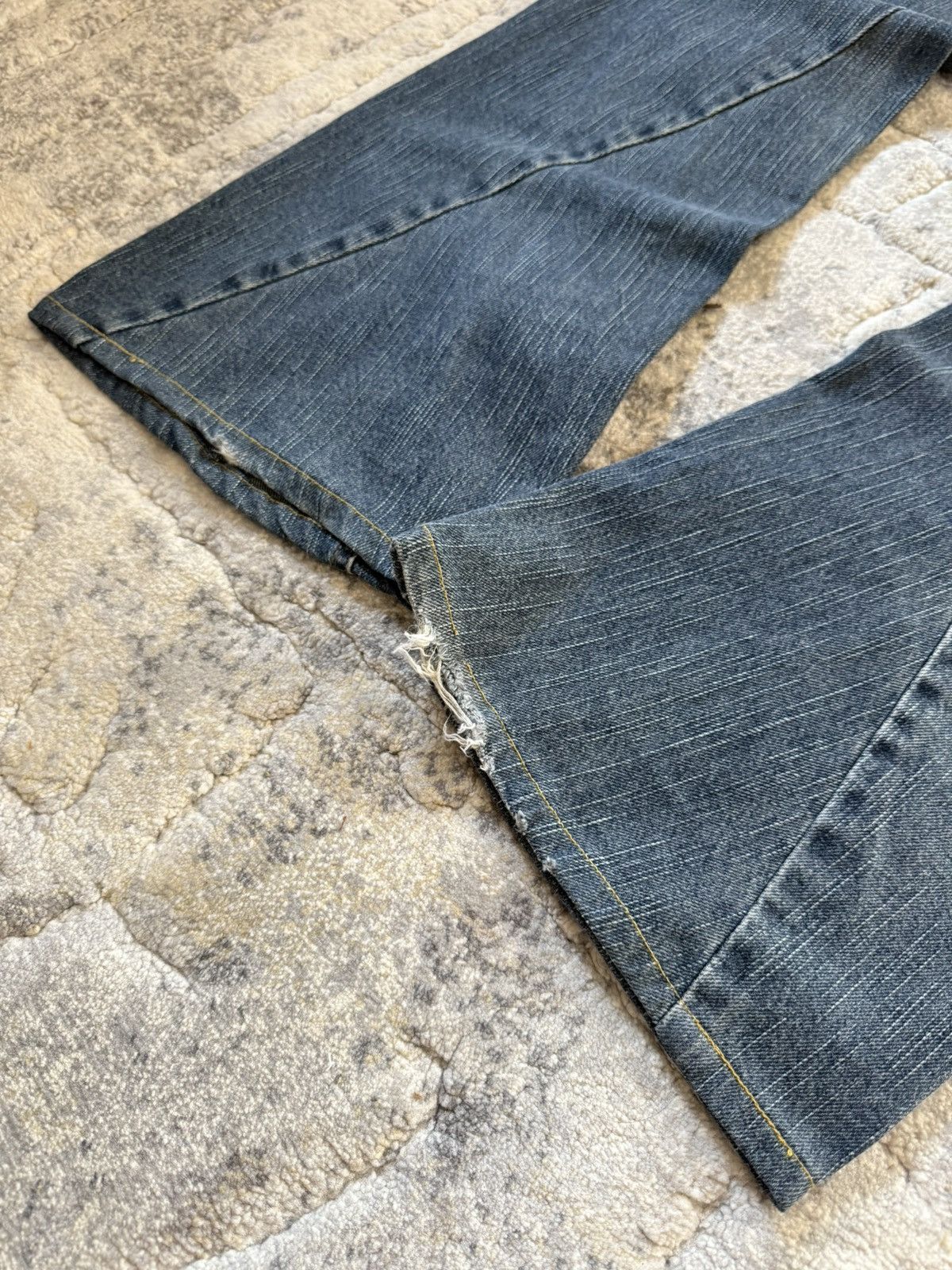 If Six Was Nine Slow Hand Jam 40 Paneled Asymmetrical Lace Up Flared Jeans Size US 32 / EU 48 - 17 Thumbnail