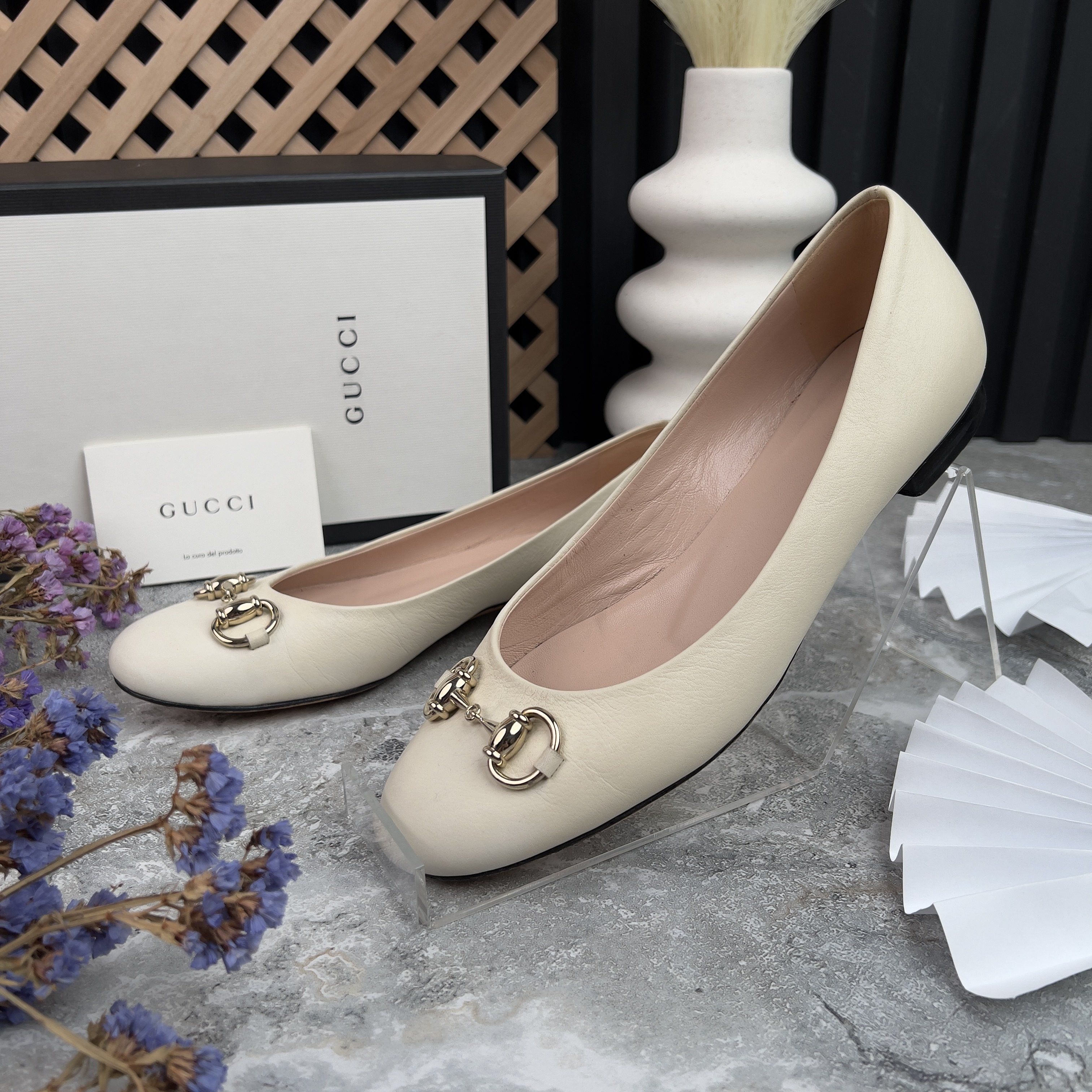 Gucci Ballerines Horsebit Ballet Flats Leather Size US 6.5 / IT 36.5 - 1 Thumbnail