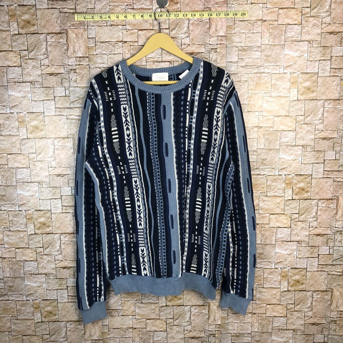 Vintage D Naval Tokyo japan Blue like coogi Knitwear #A375 Size US M / EU 48-50 / 2 - 1 Thumbnail