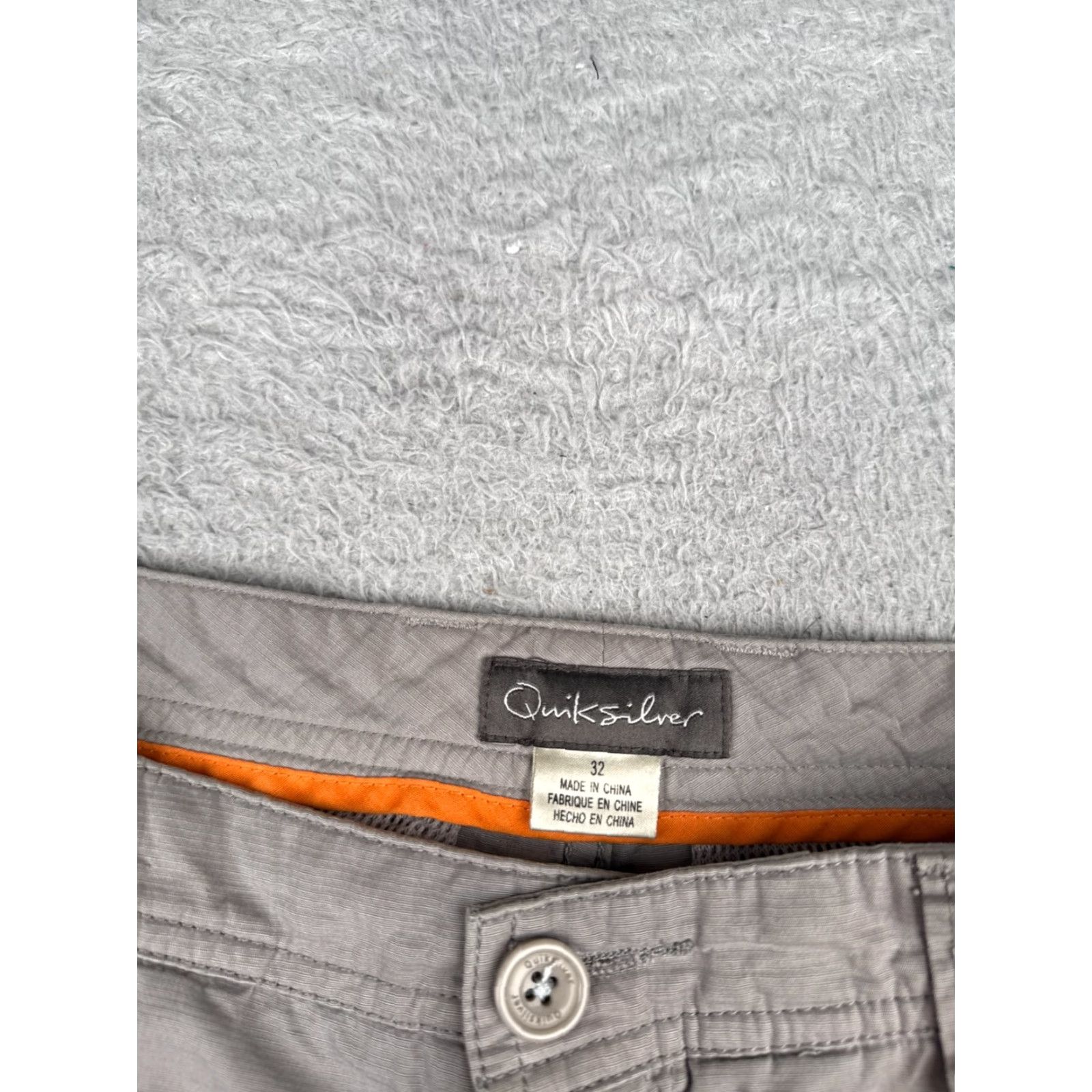 Quiksilver Quiksilver Shorts Adult 32 Gray Cargo Ripstop Zipper Pockets Beach Skate Mens Size US 32 / EU 48 - 7 Thumbnail