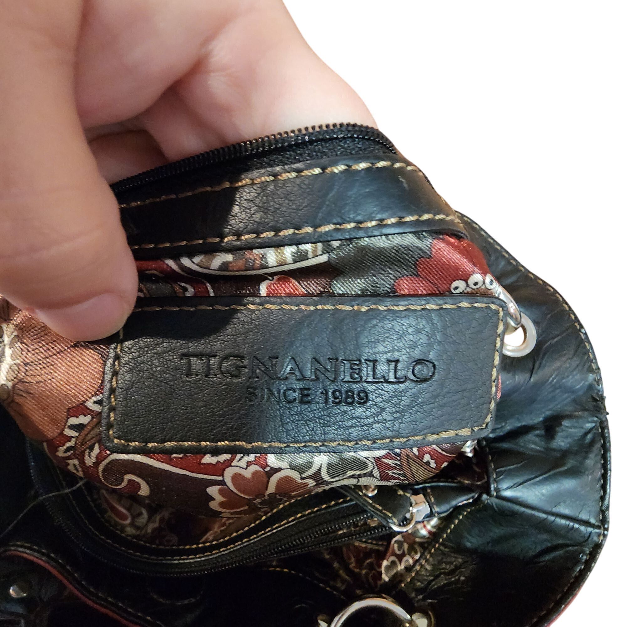 L.L. Bean Tignanello Bucket Tote Shoulder Bag Reptile print Red Size ONE SIZE - 9 Thumbnail
