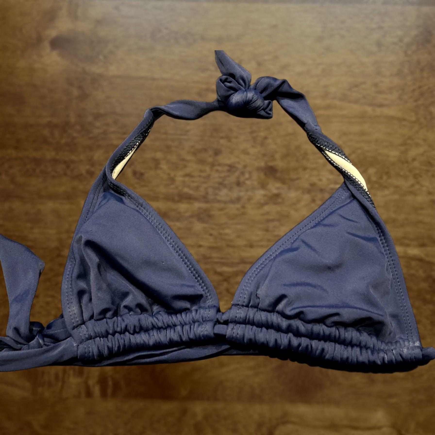 Hurley Hurley Women’s S Bikini Top Blue Nylon Spaghetti Strap A17 Swim Top Solid Beach one Size Cup One Size Size S / US 4 / IT 40 - 1 Thumbnail