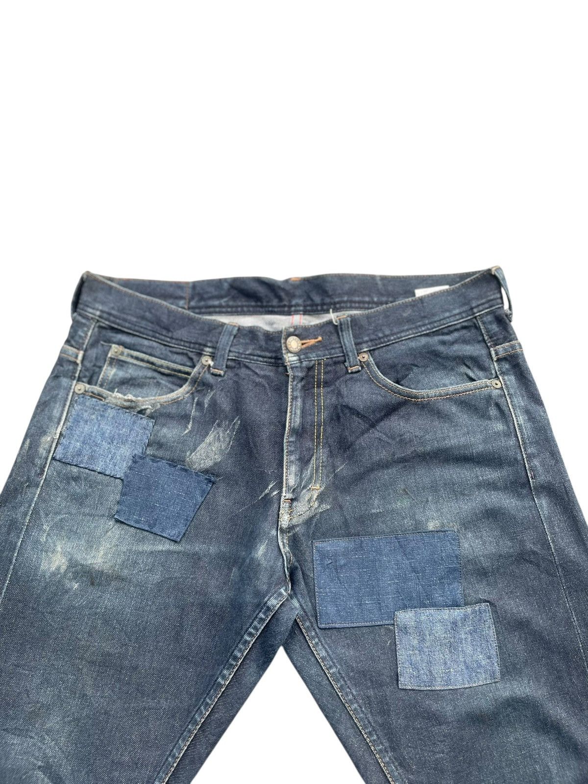 Japanese Brand AVV Homme Selvedge Patched Denim Size US 35 - 5 Thumbnail