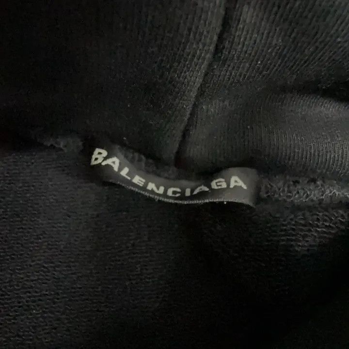 Balenciaga Balenciaga Black Logo Hoodie for Men 0079-2507 Size US XS / EU 42 / 0 - 5 Thumbnail